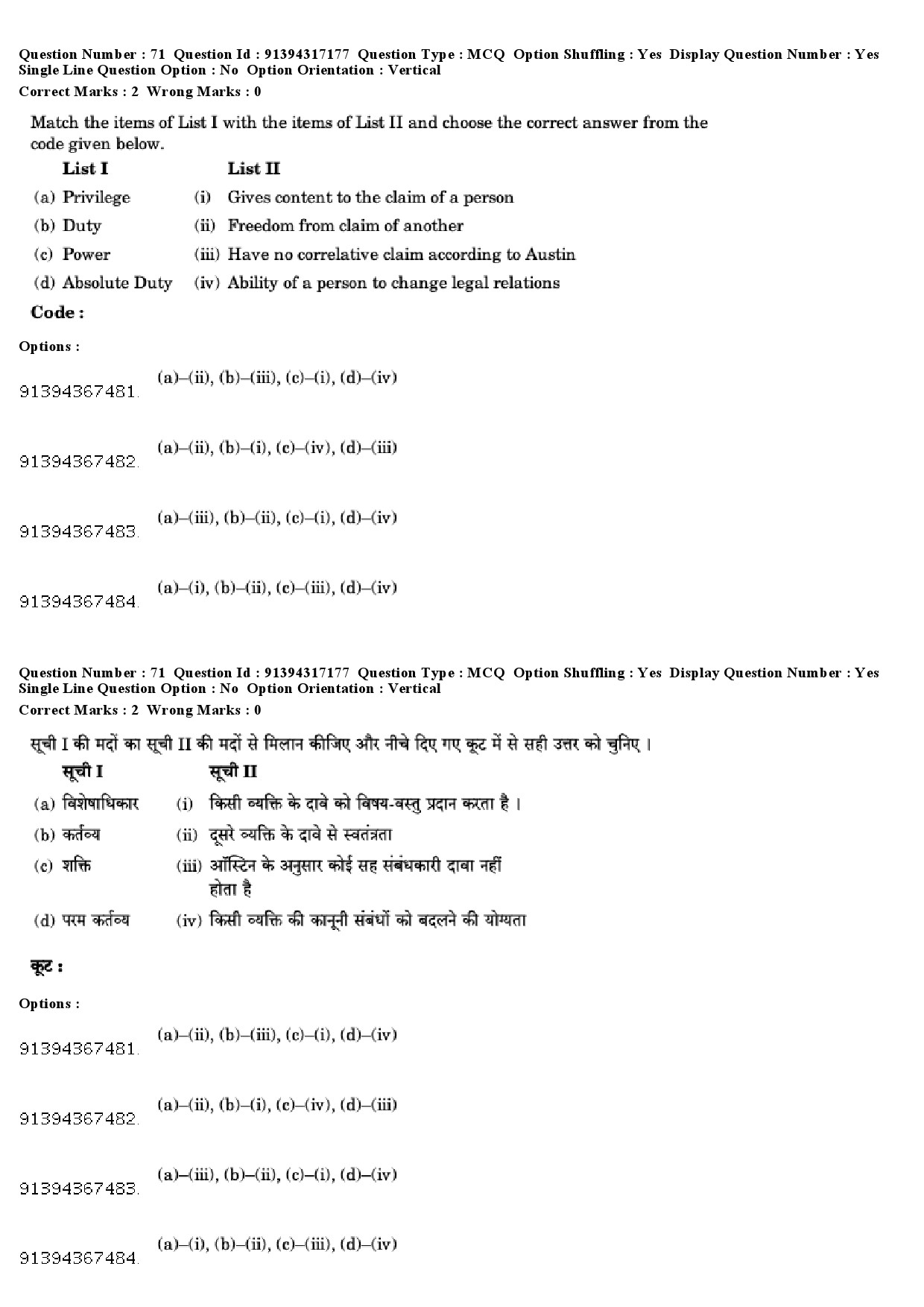 UGC NET Law Question Paper December 2018 63