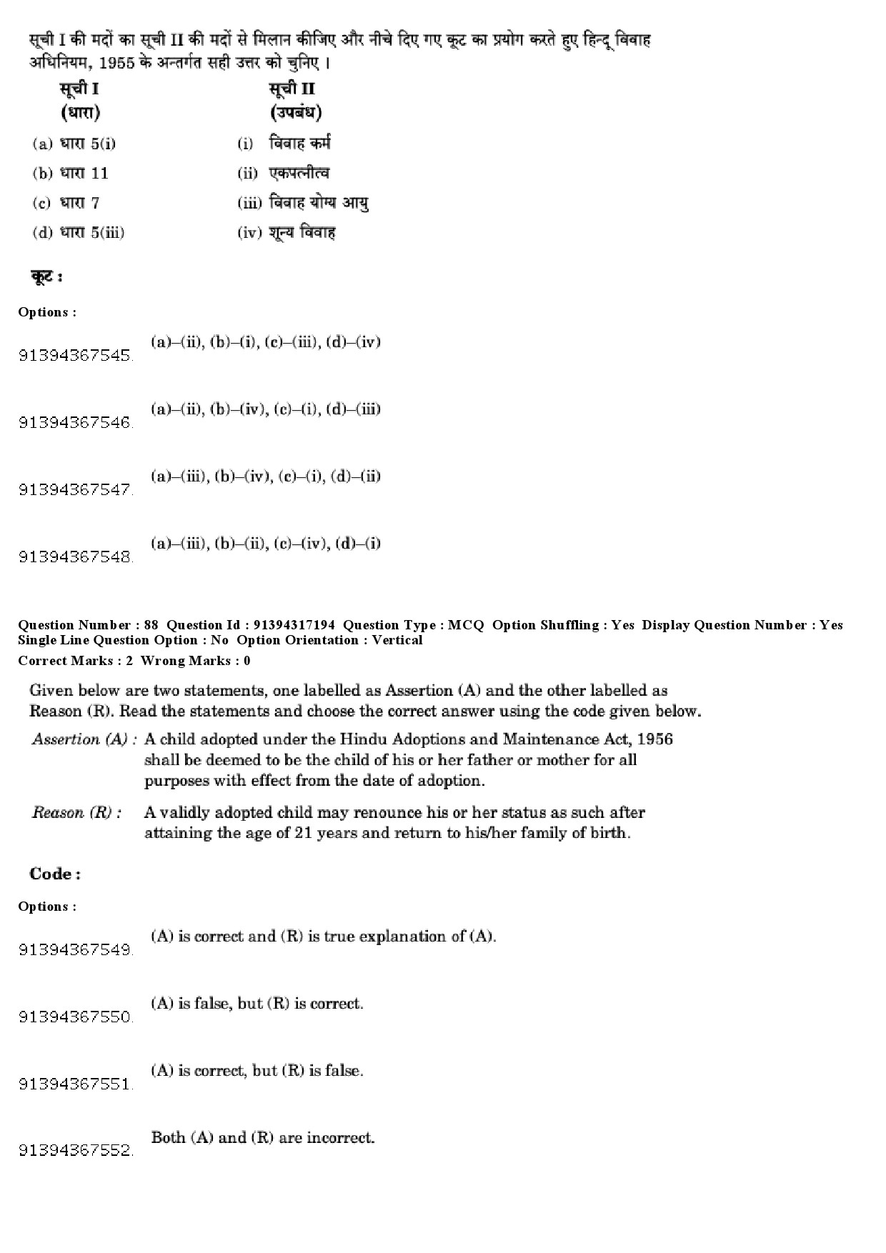 UGC NET Law Question Paper December 2018 79