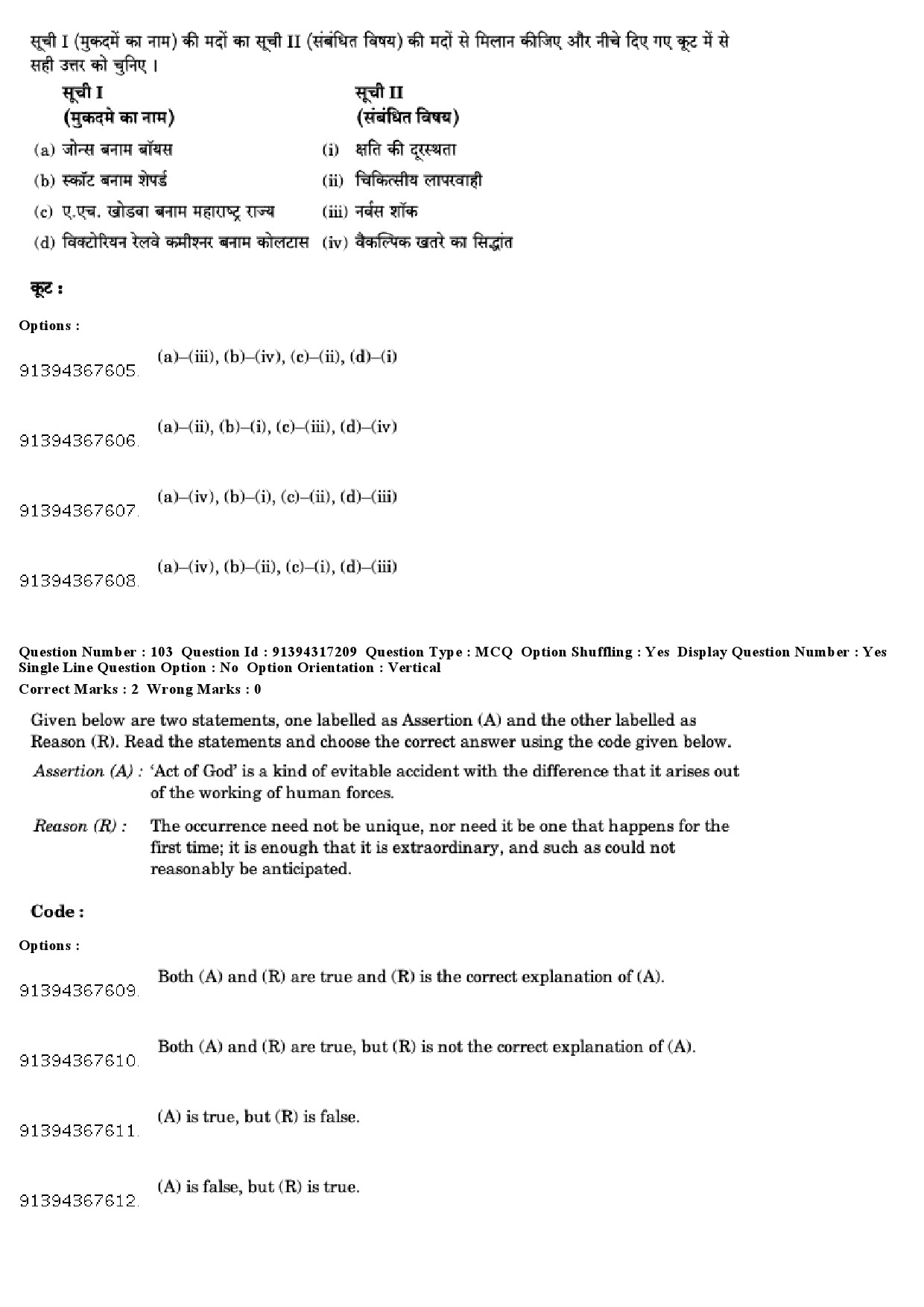 UGC NET Law Question Paper December 2018 92