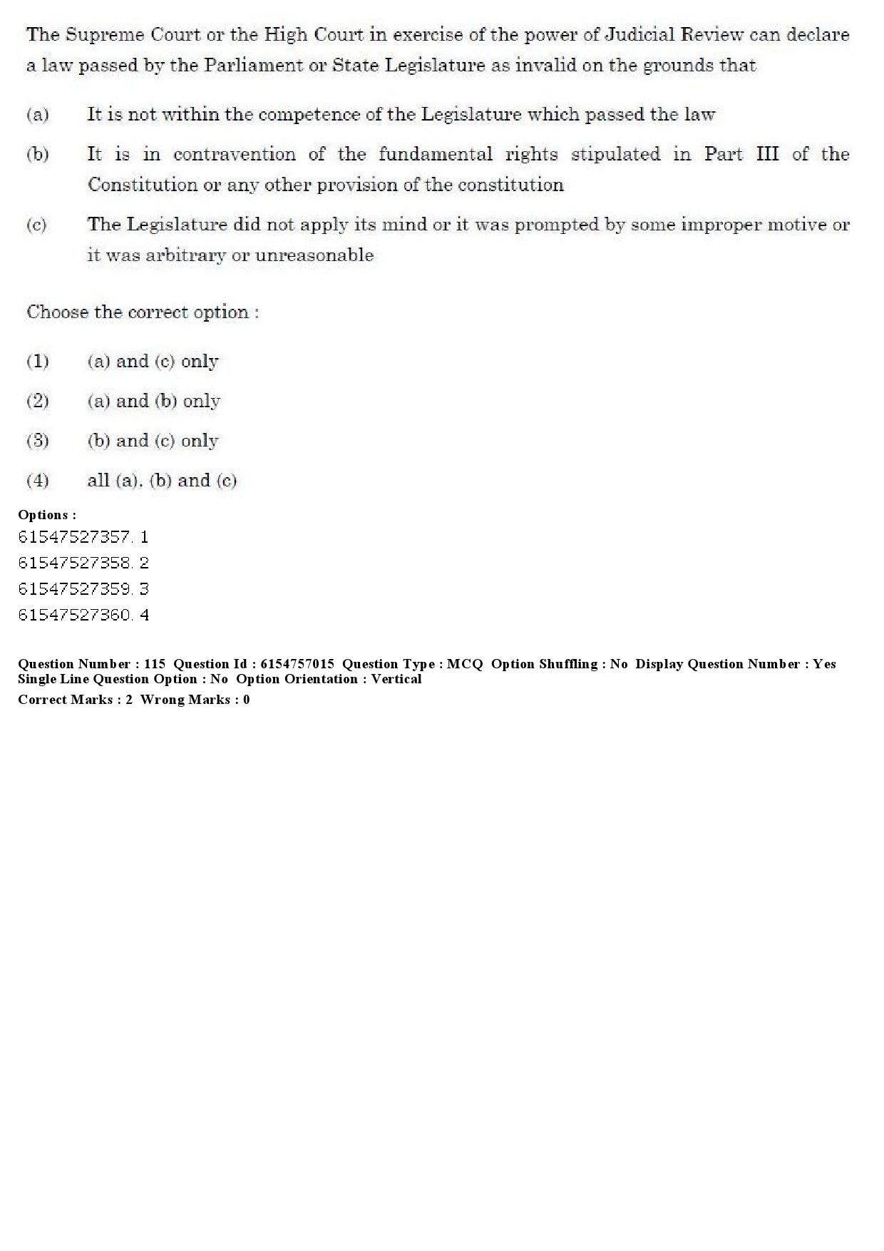 UGC NET Law Question Paper December 2019 121