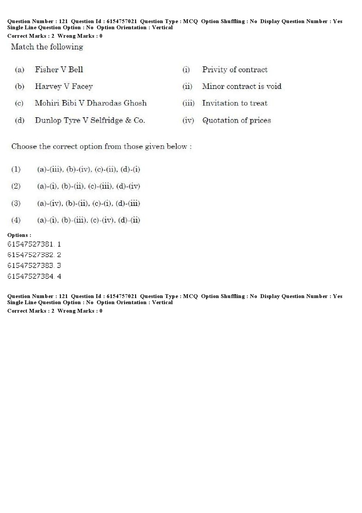 UGC NET Law Question Paper December 2019 131