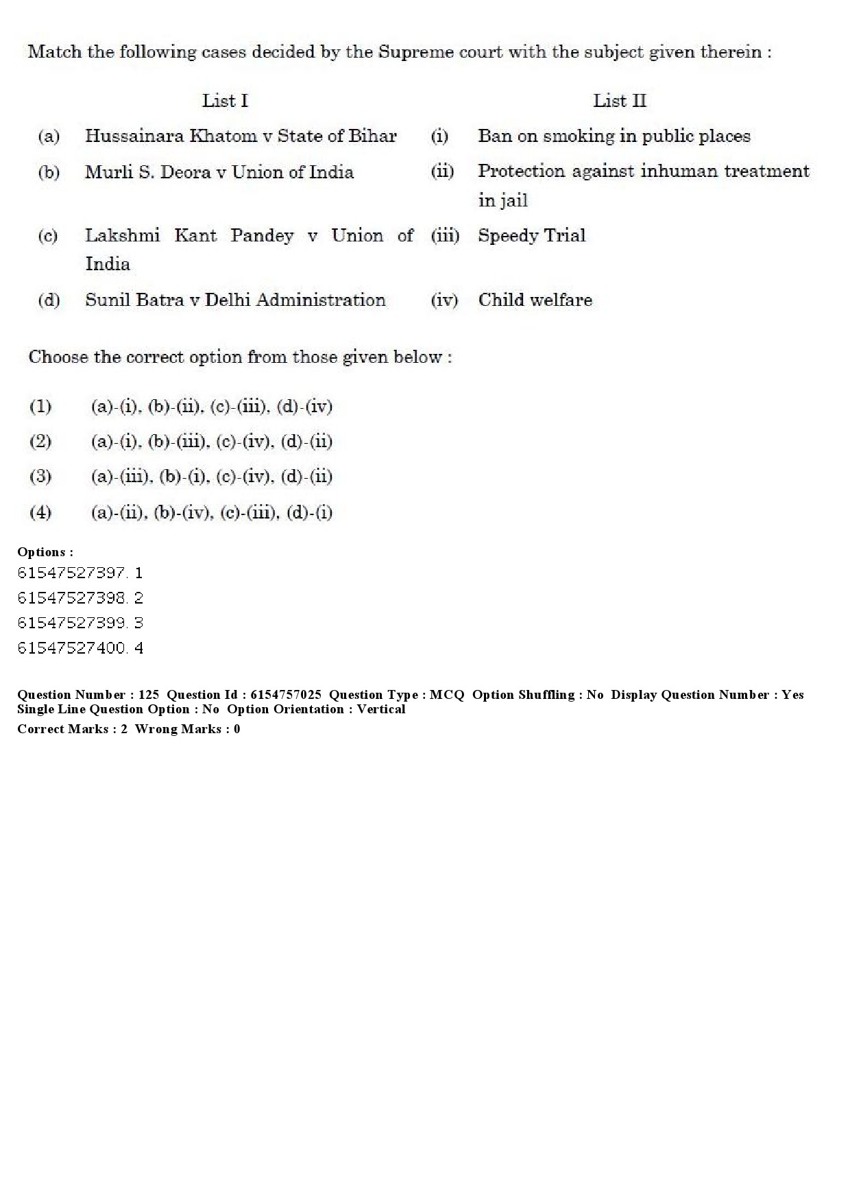 UGC NET Law Question Paper December 2019 138