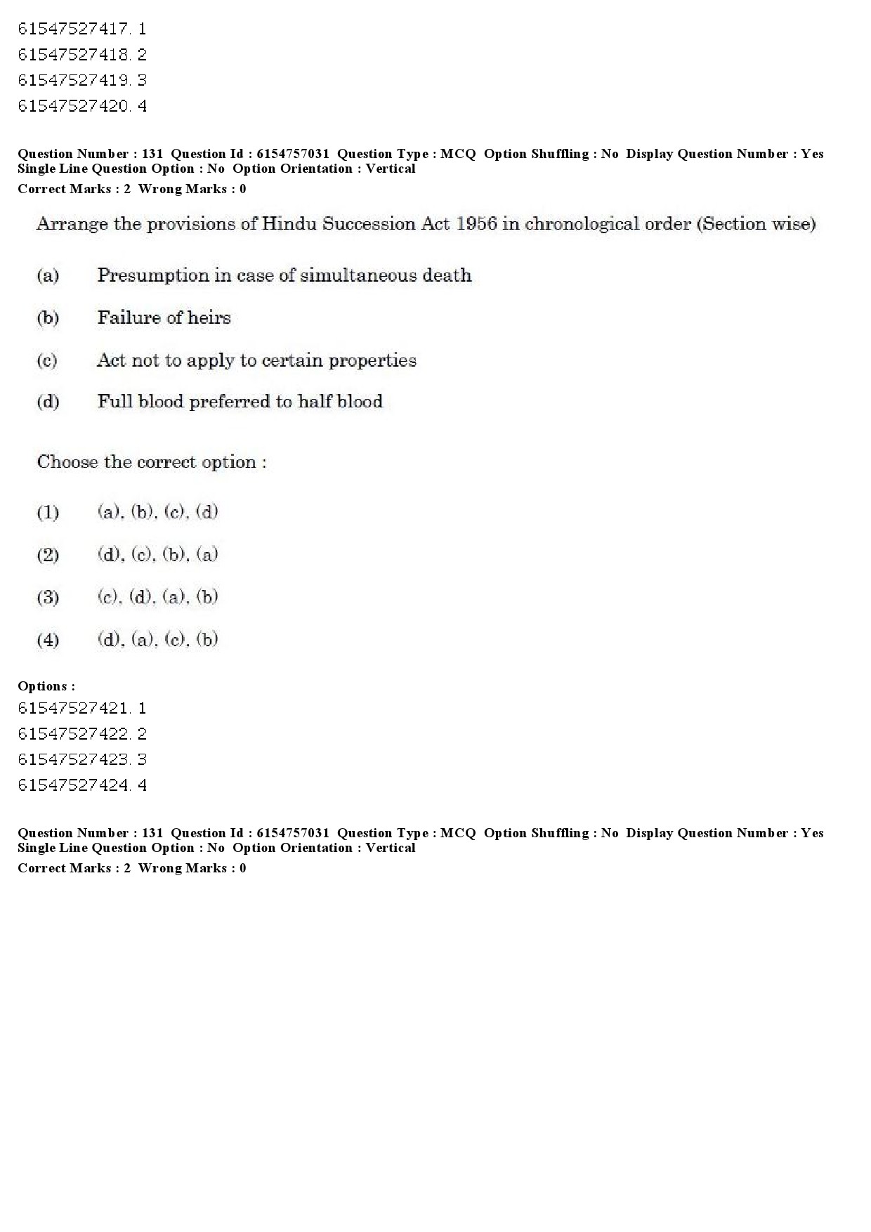 UGC NET Law Question Paper December 2019 147