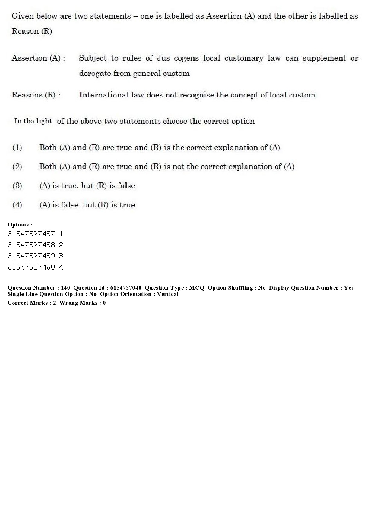 UGC NET Law Question Paper December 2019 165