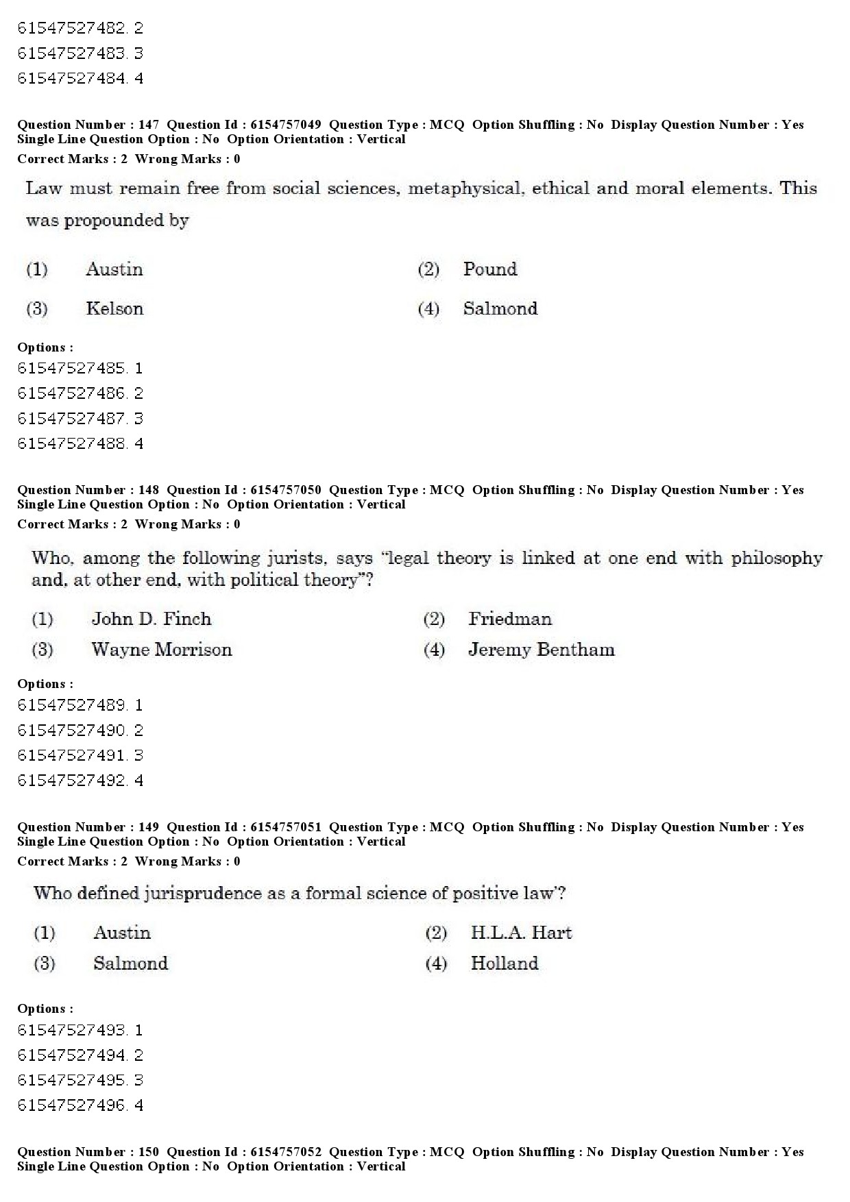 UGC NET Law Question Paper December 2019 173