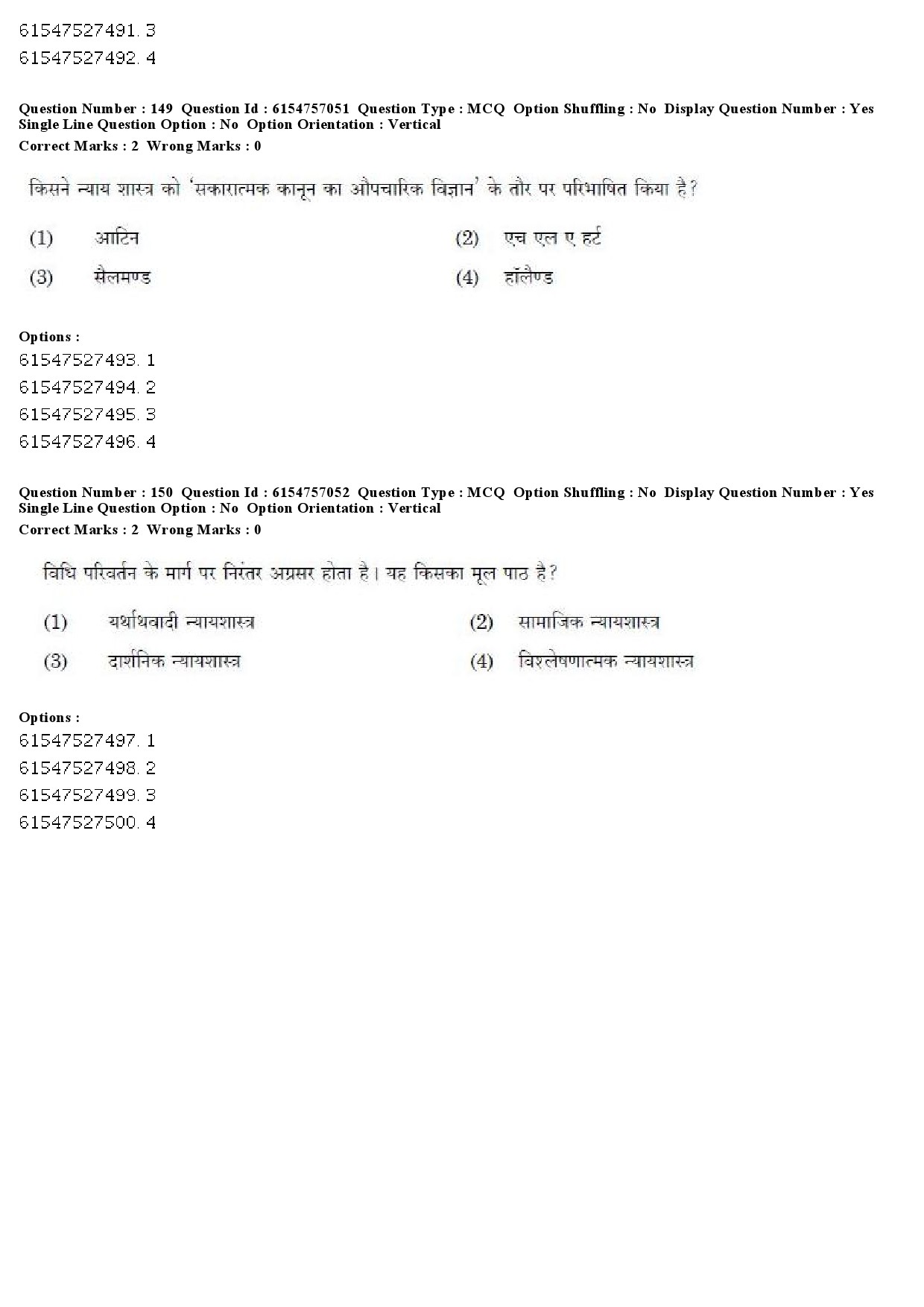 UGC NET Law Question Paper December 2019 176