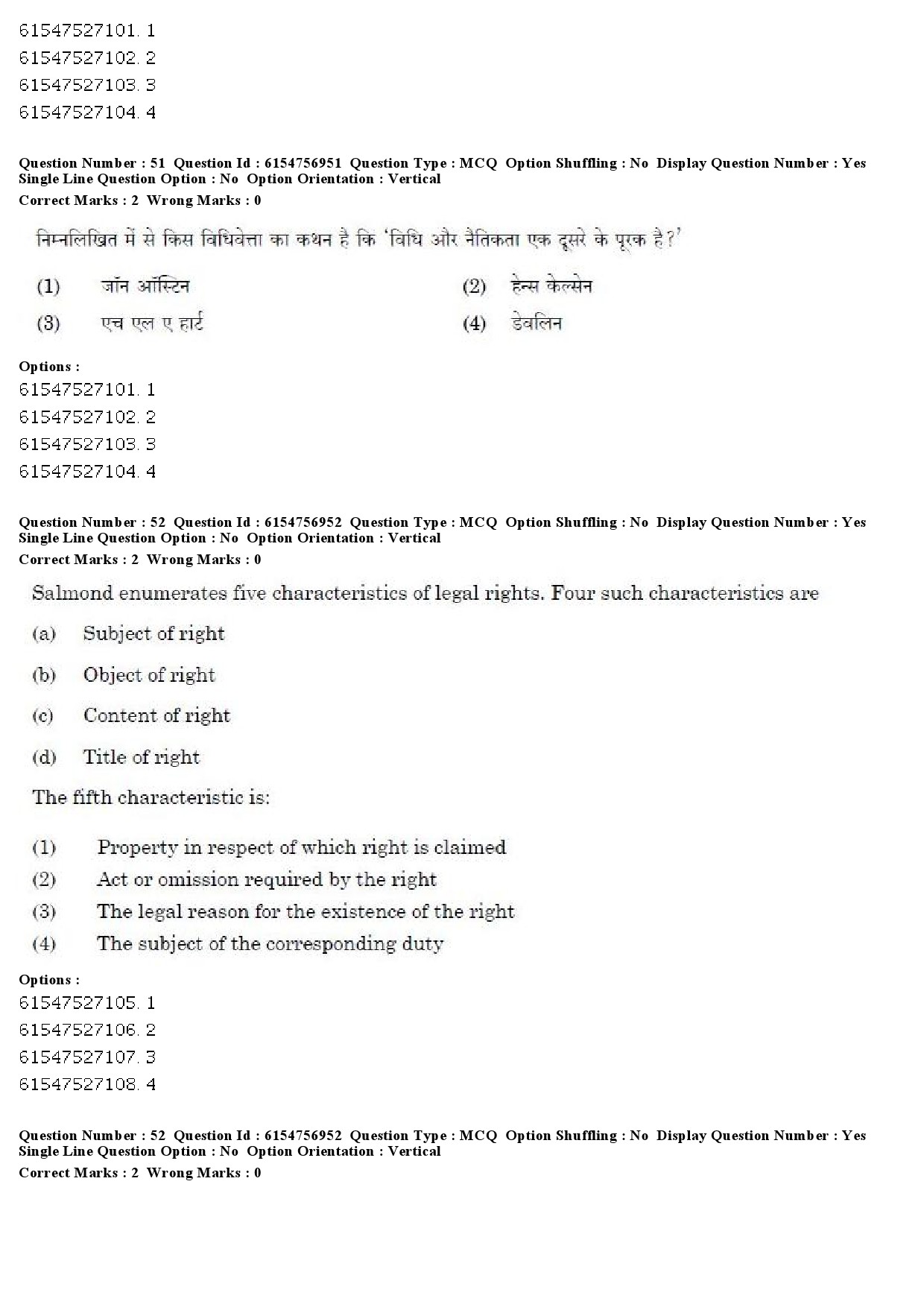 UGC NET Law Question Paper December 2019 46