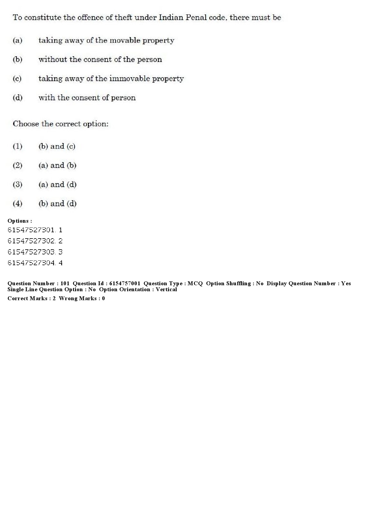 UGC NET Law Question Paper December 2019 96