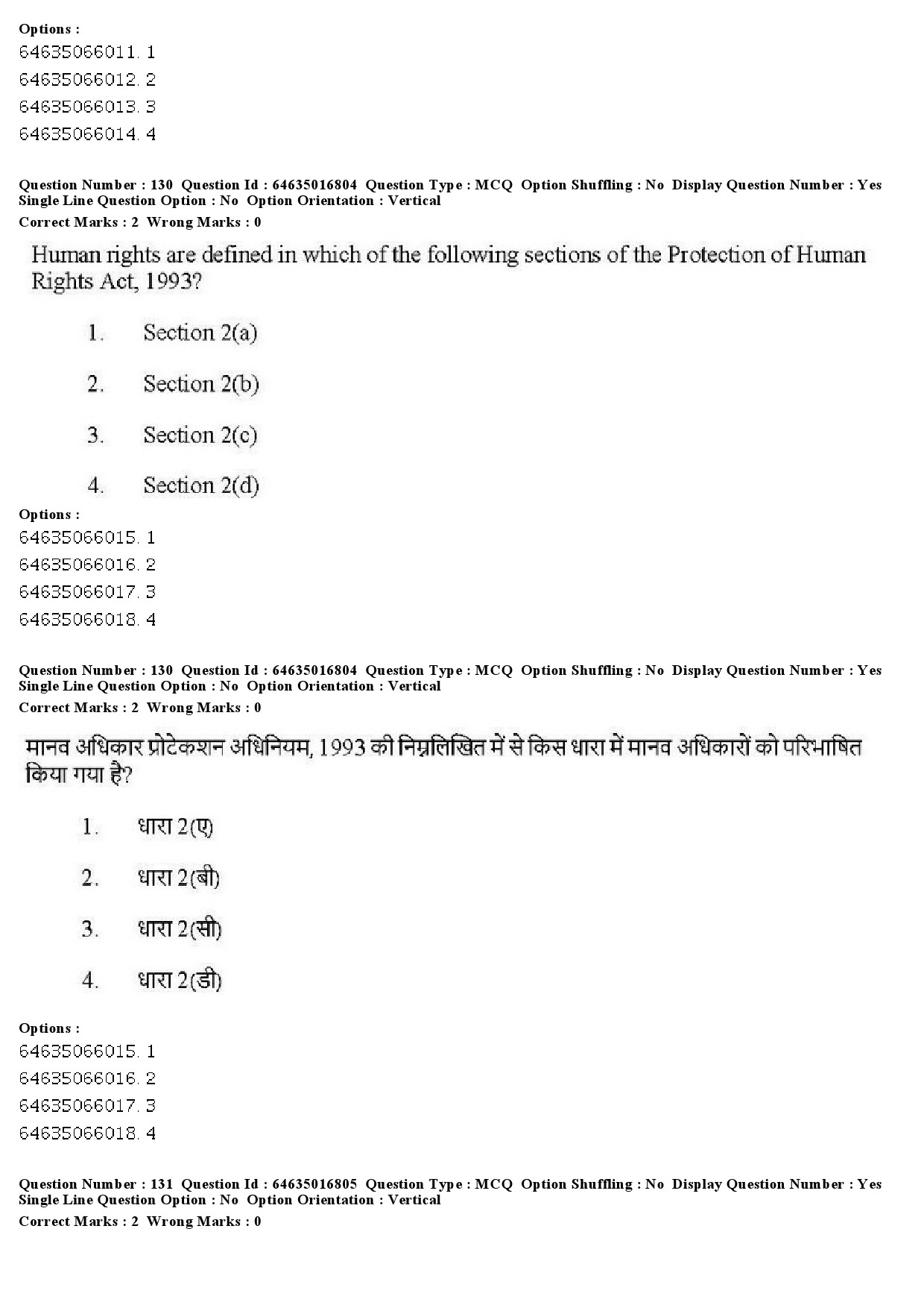 UGC NET Law Question Paper June 2019 122