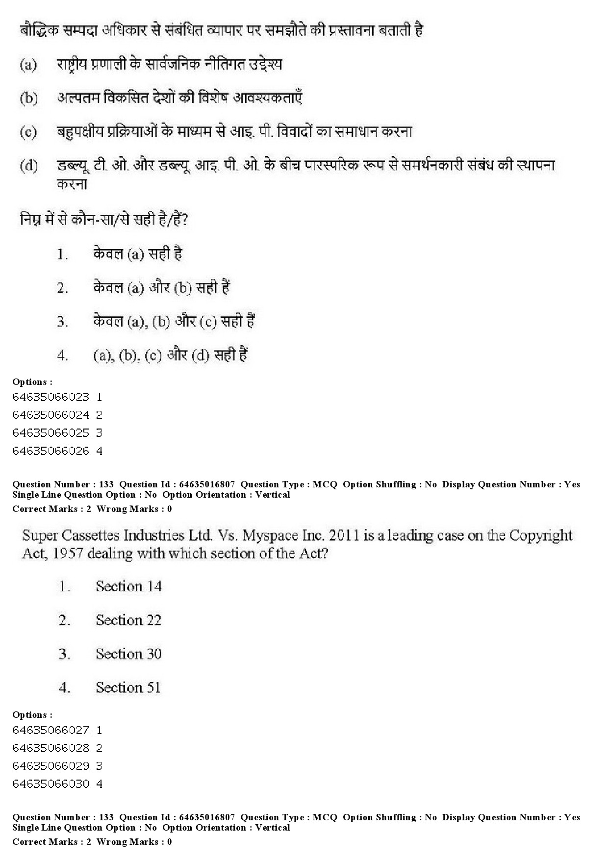 UGC NET Law Question Paper June 2019 125