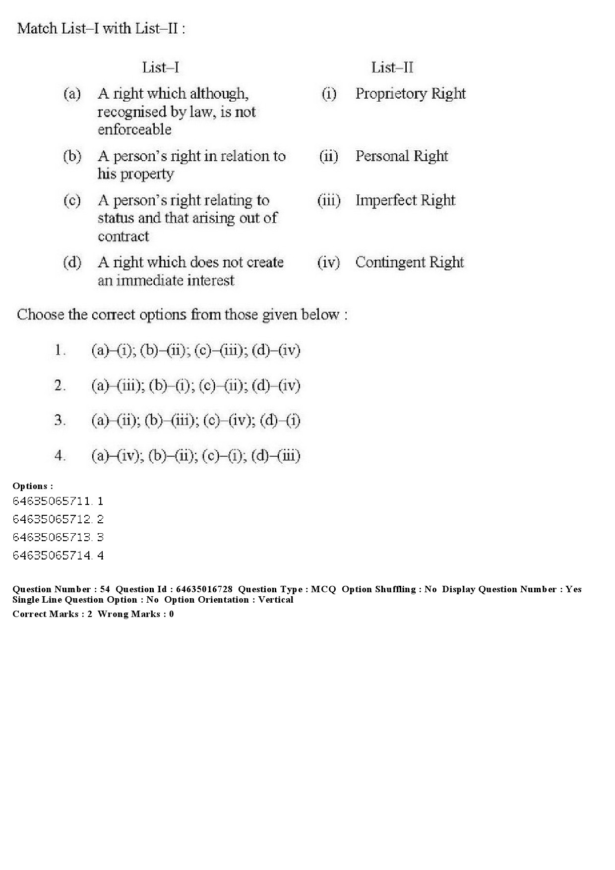 UGC NET Law Question Paper June 2019 44