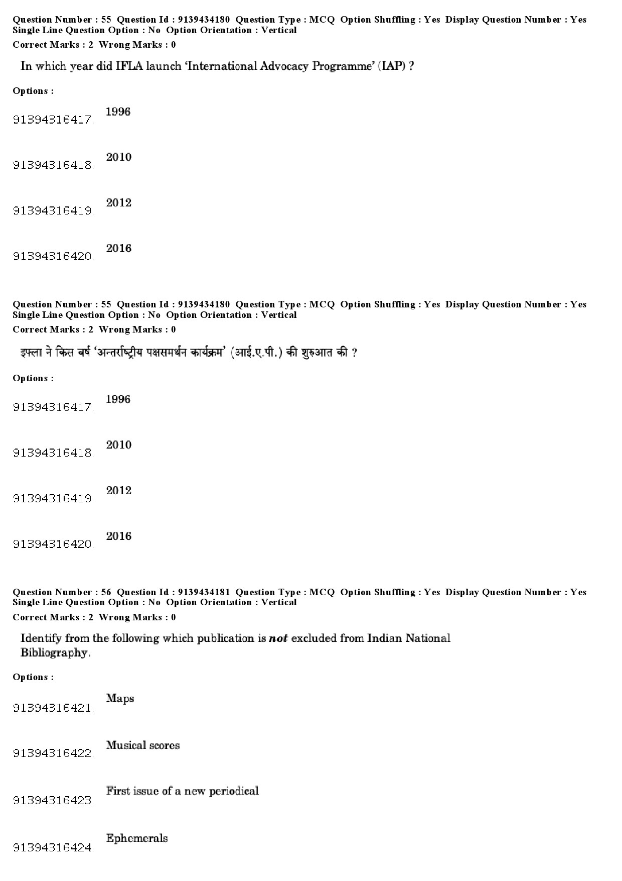 UGC NET Library and Information Science Question Paper December 2018 54