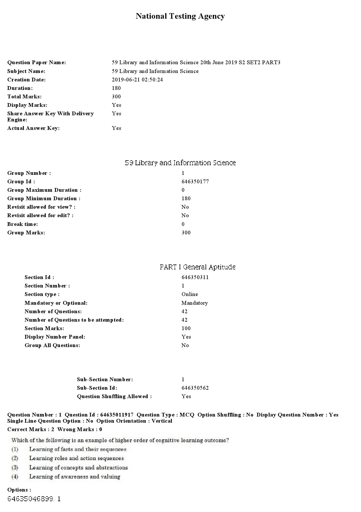 UGC NET Library and Information Science Question Paper June 2019 1