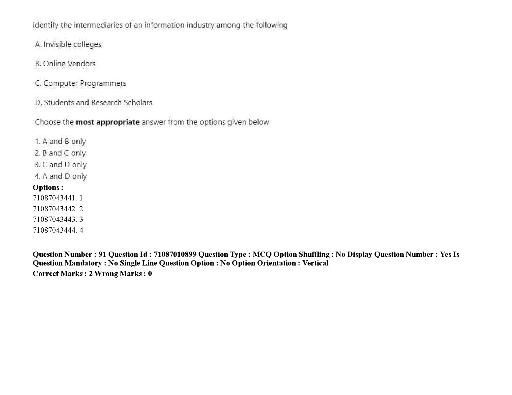 UGC NET Library and Information Science Question Paper September 2020 119