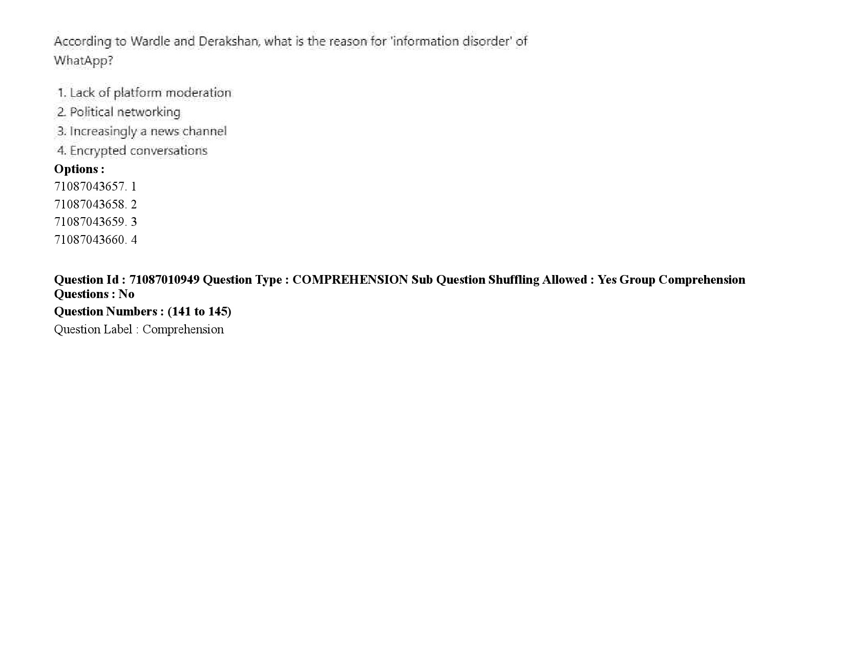 UGC NET Library and Information Science Question Paper September 2020 222