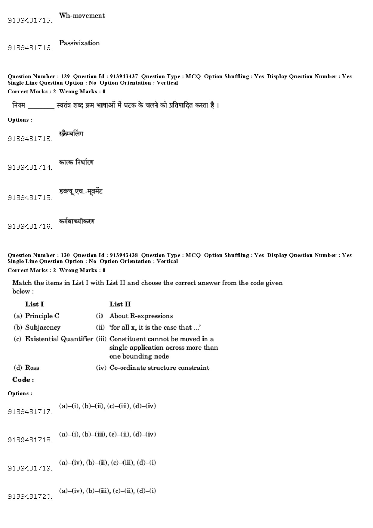 UGC NET Linguistics Question Paper December 2018 109