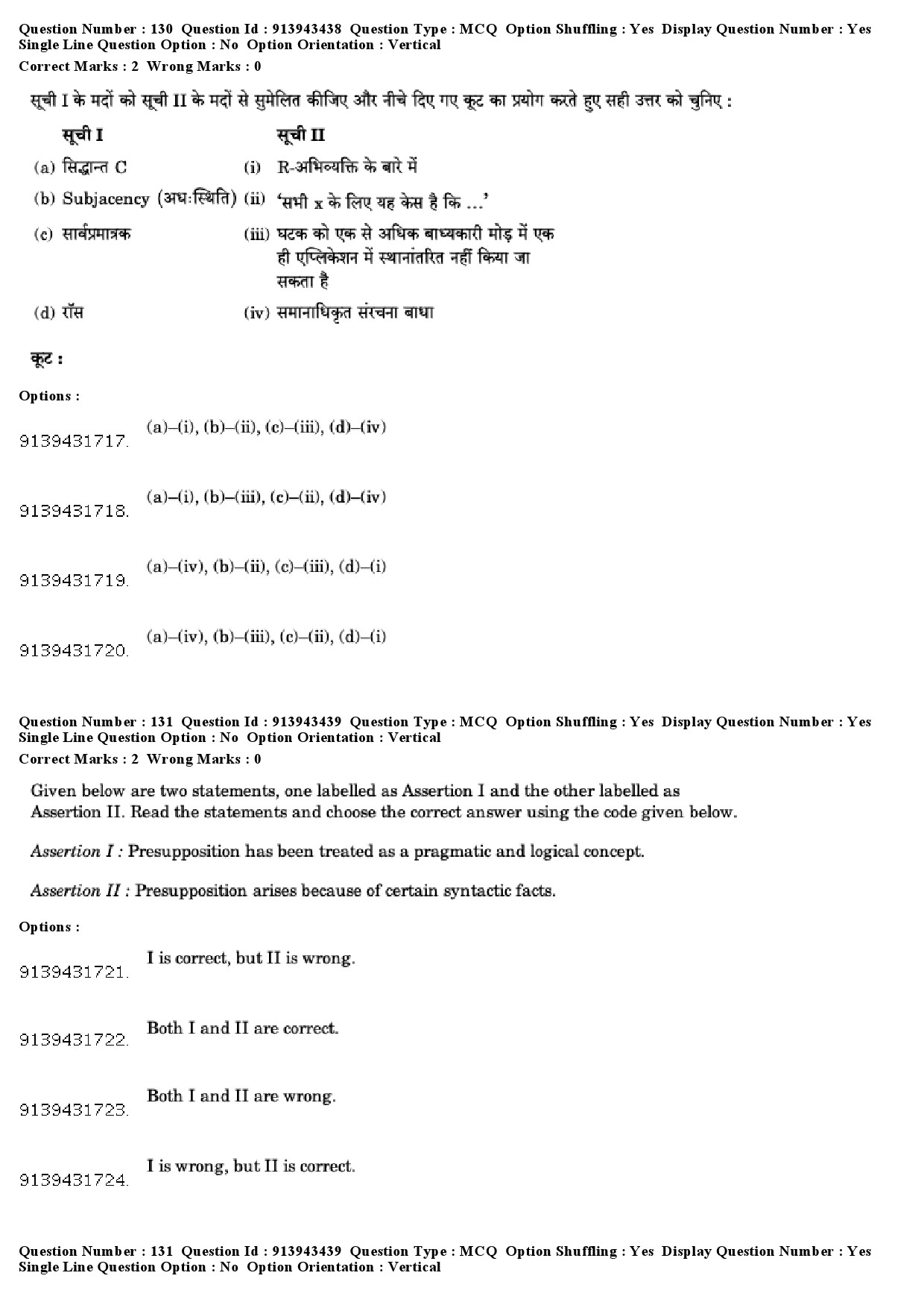 UGC NET Linguistics Question Paper December 2018 110