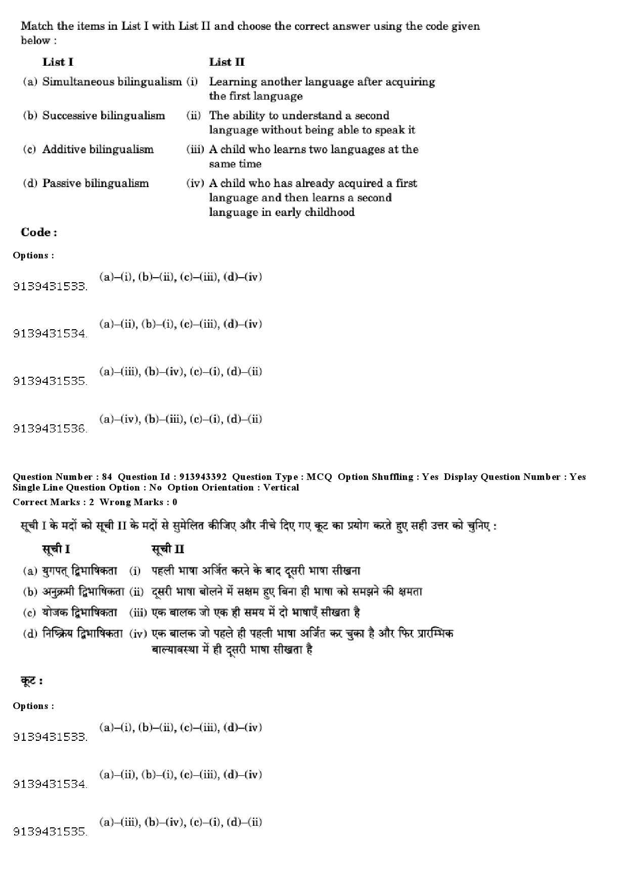 UGC NET Linguistics Question Paper December 2018 73