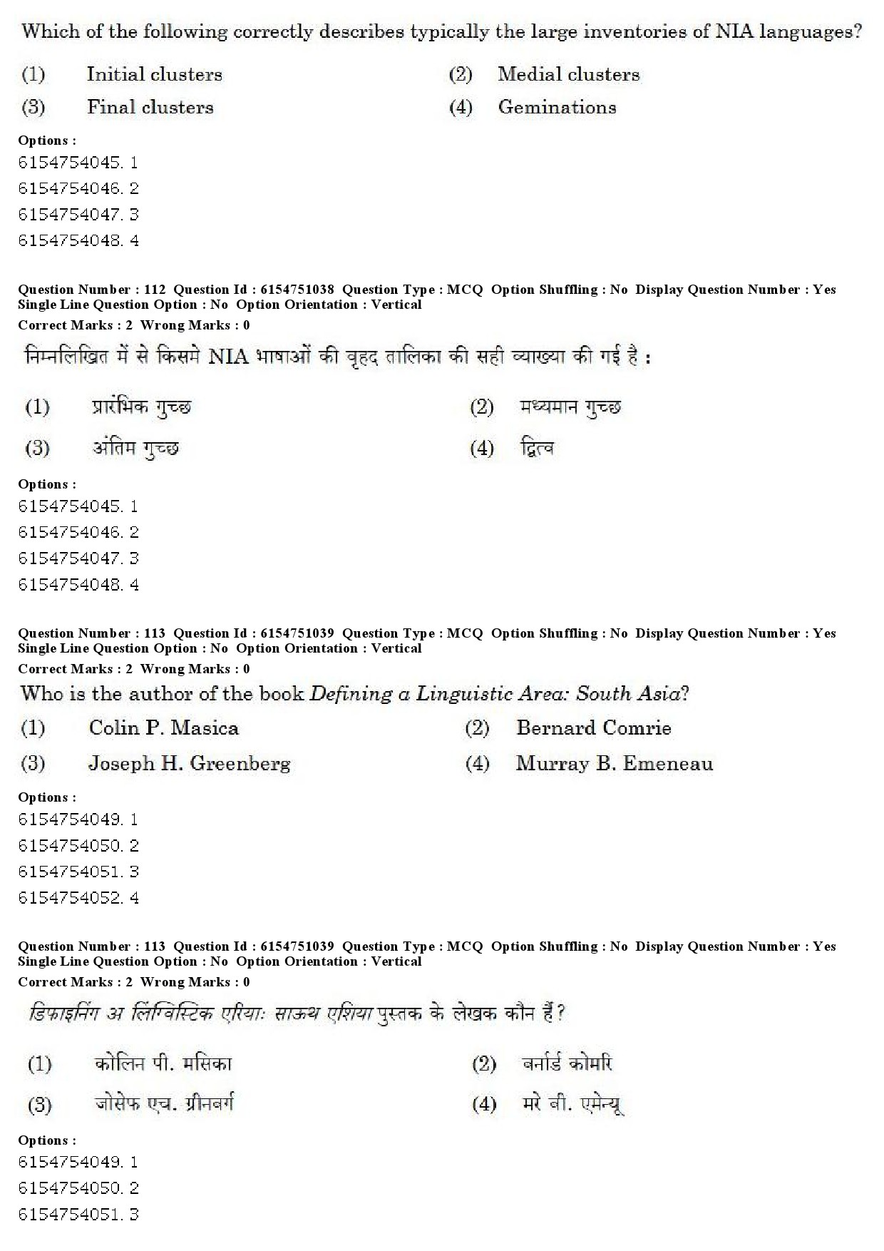 UGC NET Linguistics Question Paper December 2019 104