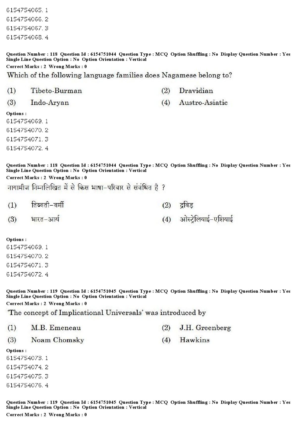 UGC NET Linguistics Question Paper December 2019 108