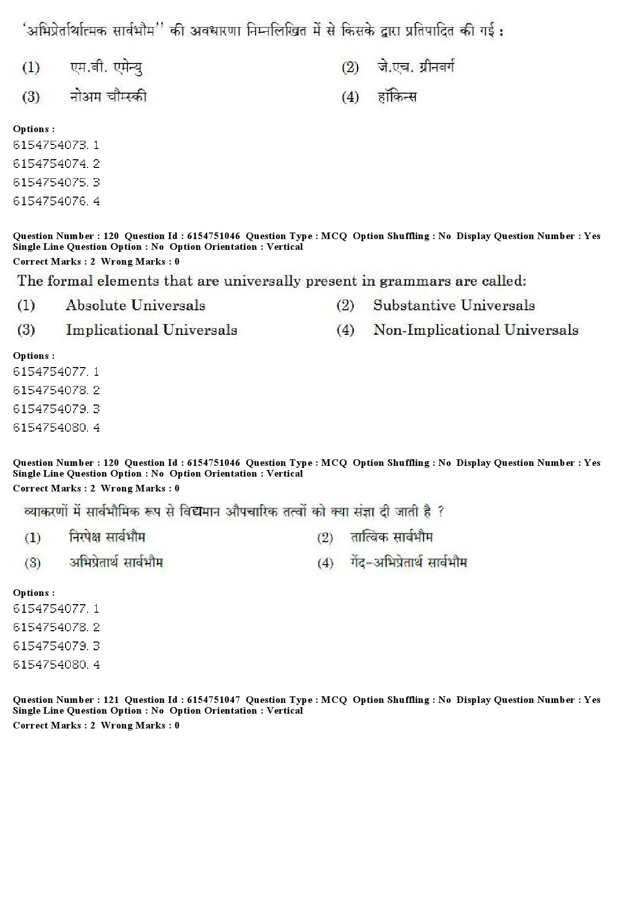 UGC NET Linguistics Question Paper December 2019 109