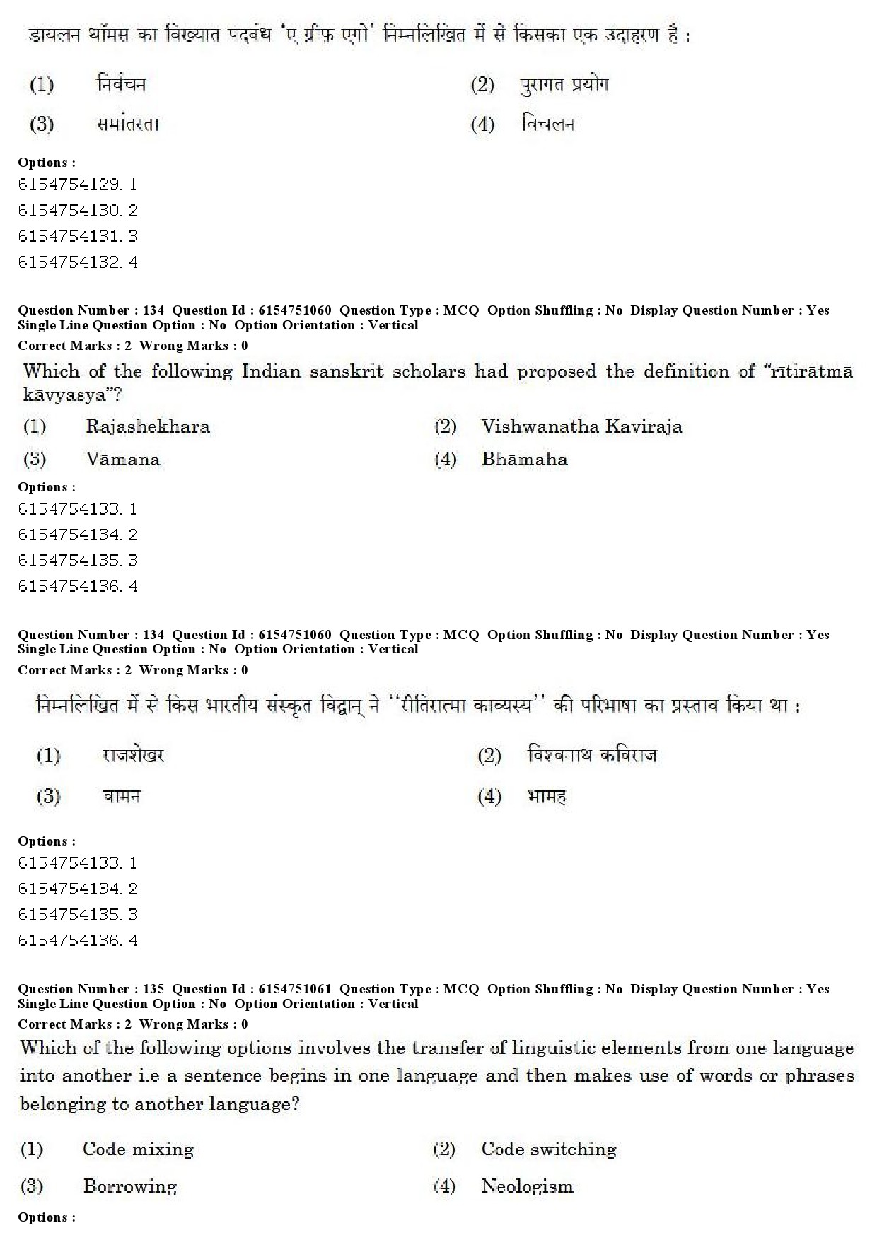 UGC NET Linguistics Question Paper December 2019 125