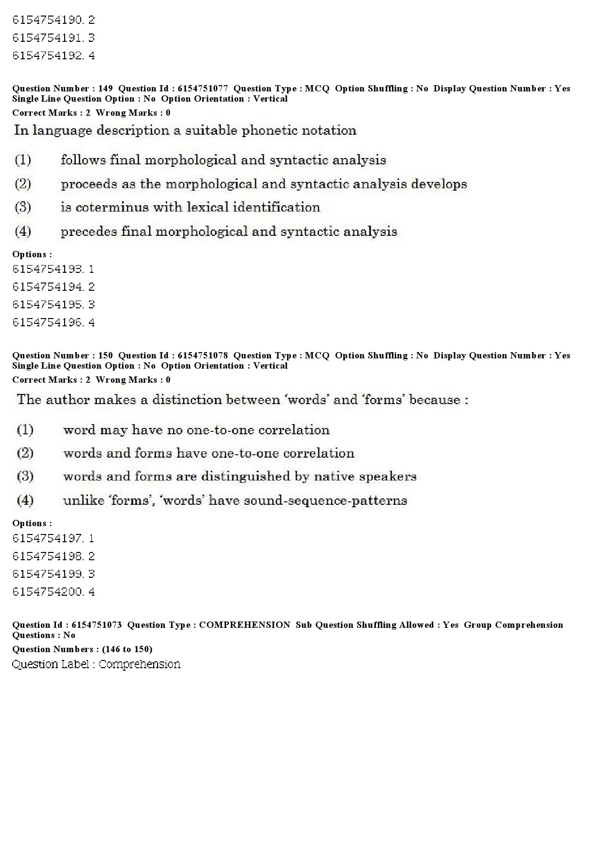 UGC NET Linguistics Question Paper December 2019 137