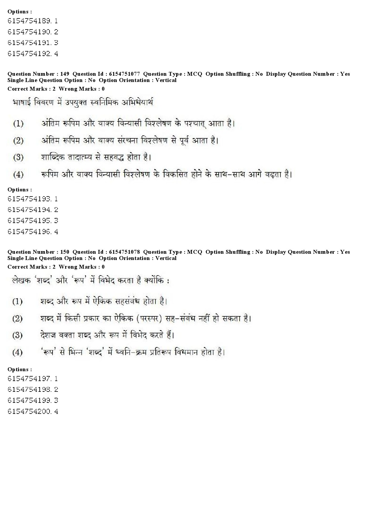 UGC NET Linguistics Question Paper December 2019 139