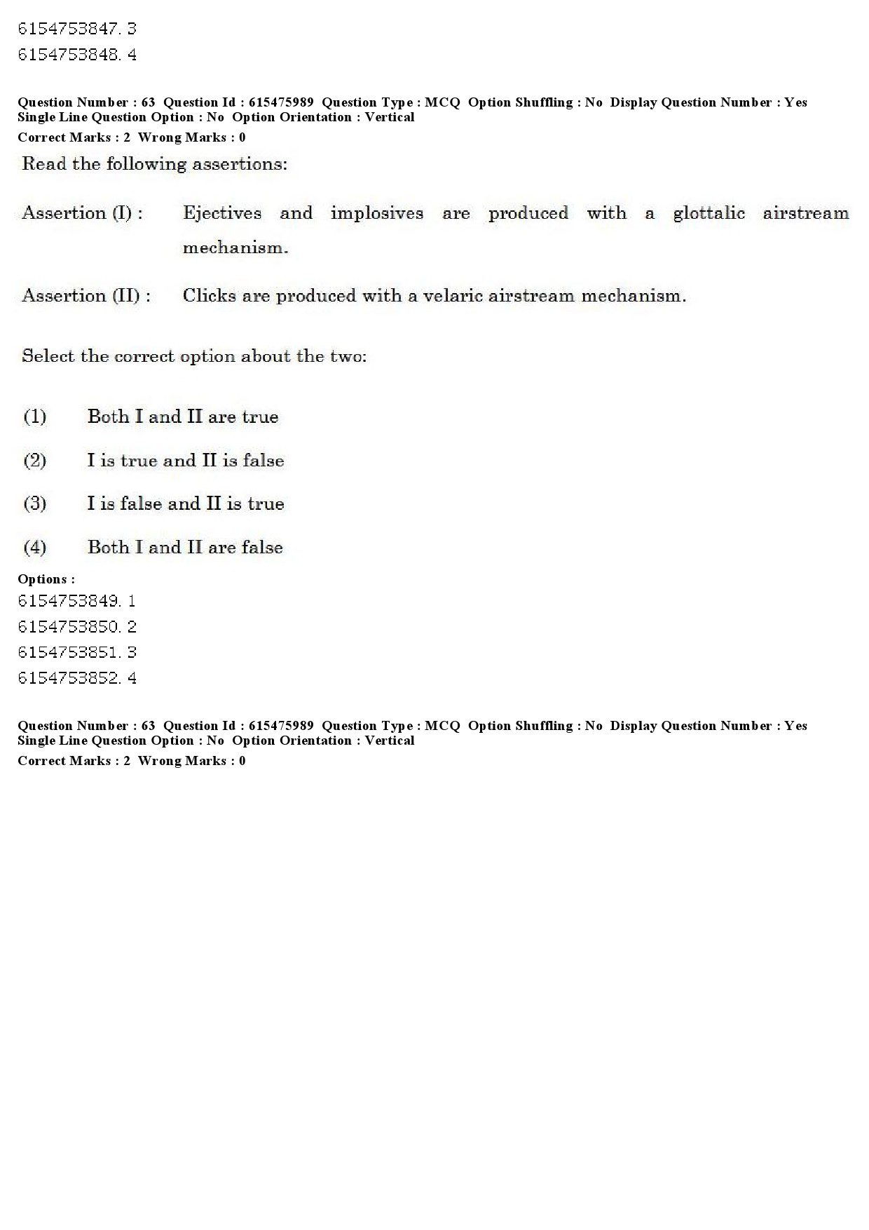 UGC NET Linguistics Question Paper December 2019 56