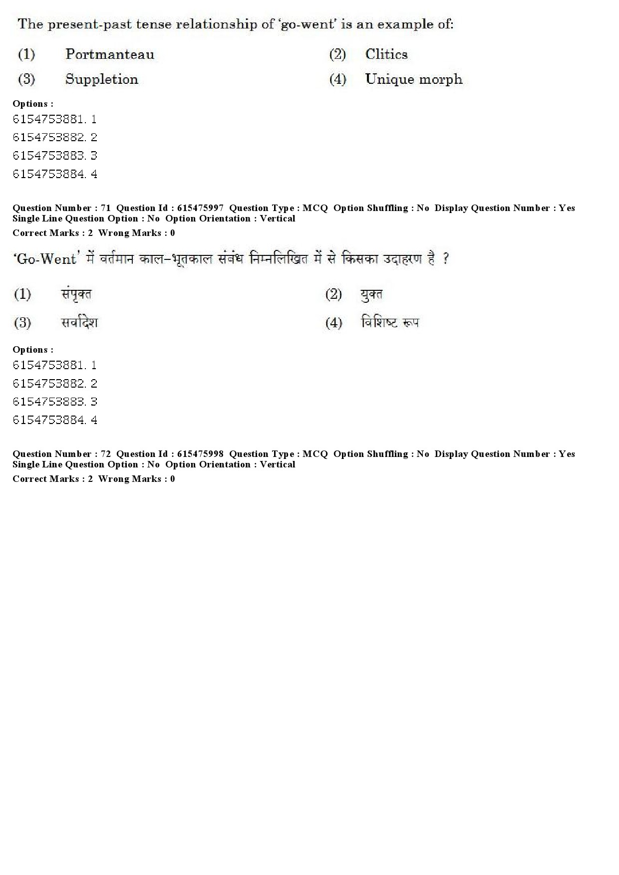 UGC NET Linguistics Question Paper December 2019 66