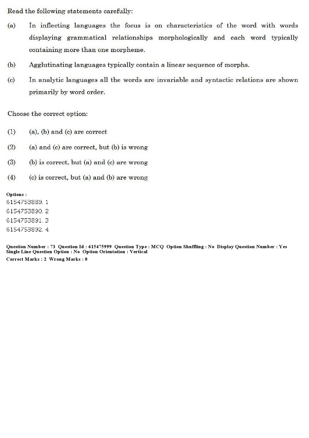 UGC NET Linguistics Question Paper December 2019 69