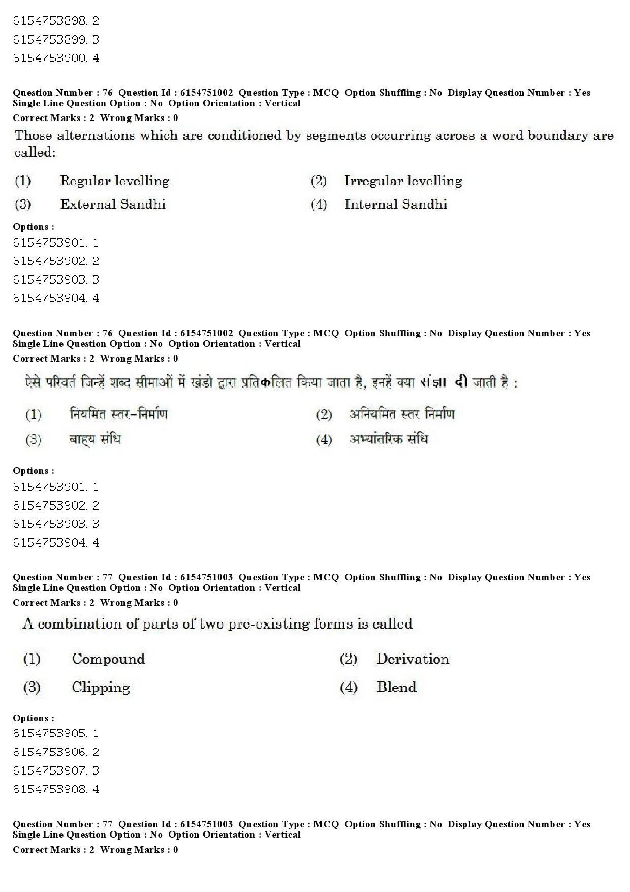 UGC NET Linguistics Question Paper December 2019 73