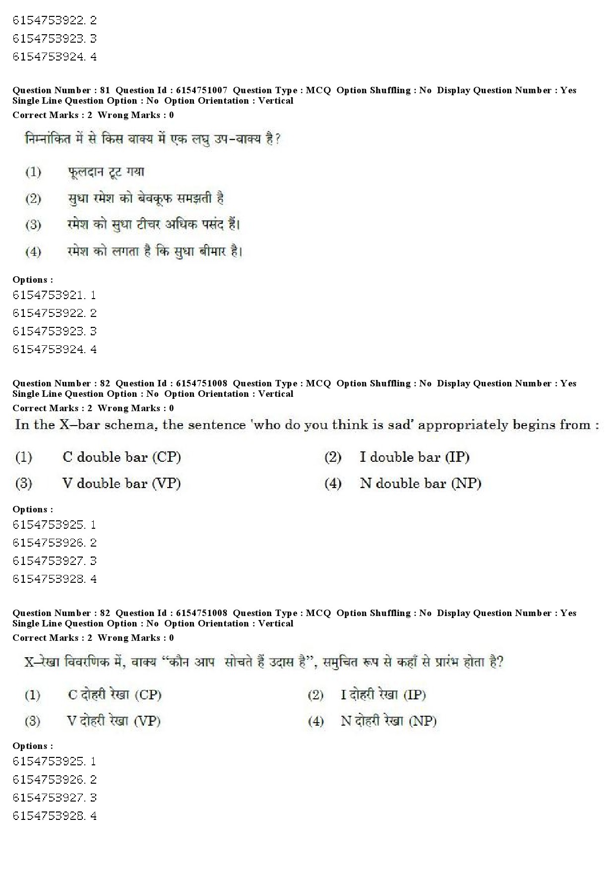 UGC NET Linguistics Question Paper December 2019 77