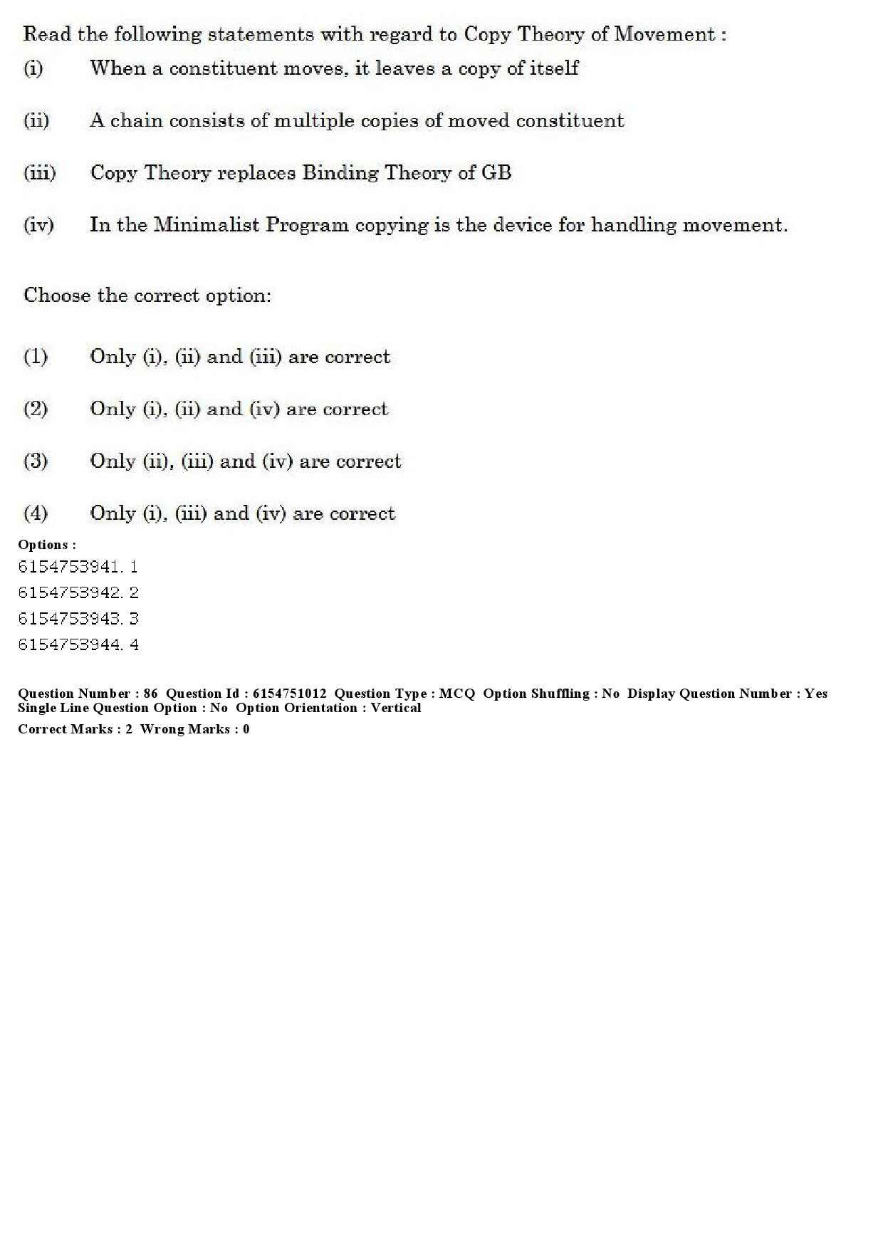 UGC NET Linguistics Question Paper December 2019 82