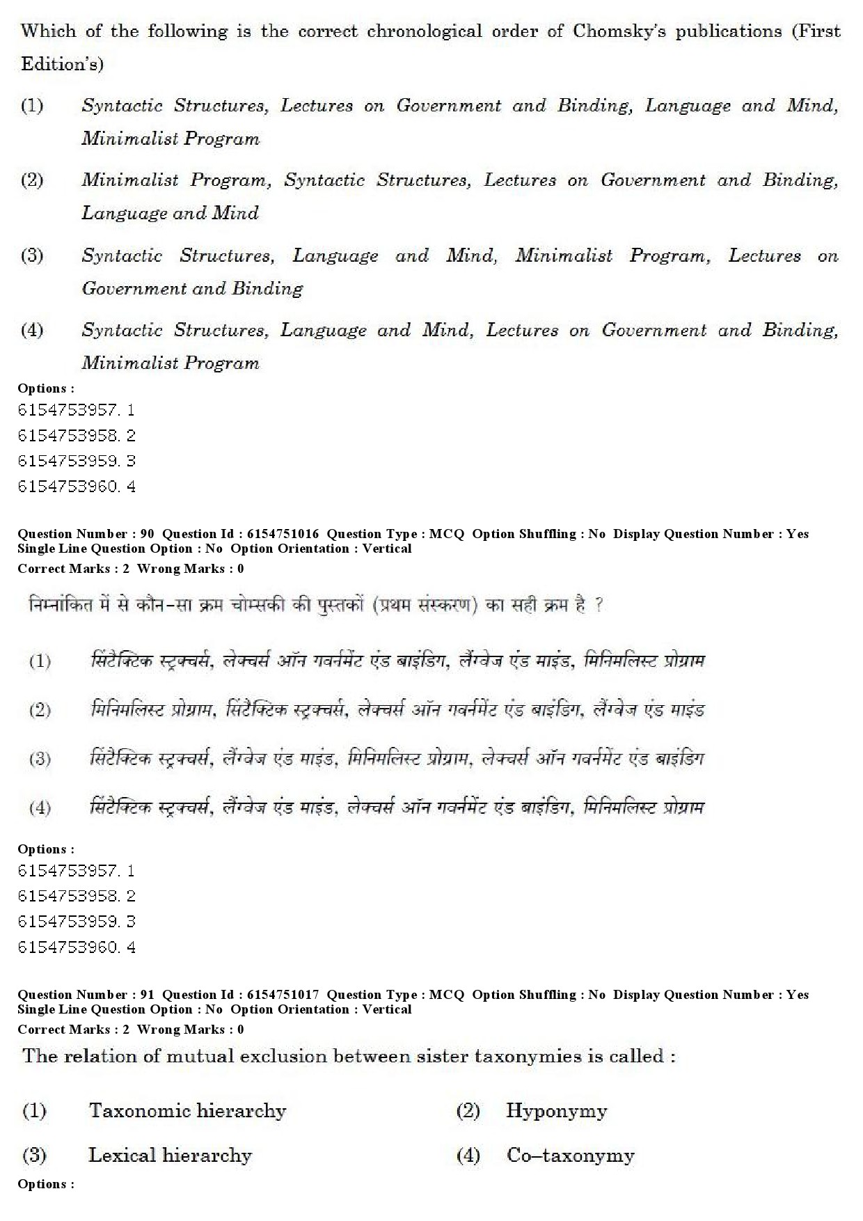 UGC NET Linguistics Question Paper December 2019 87