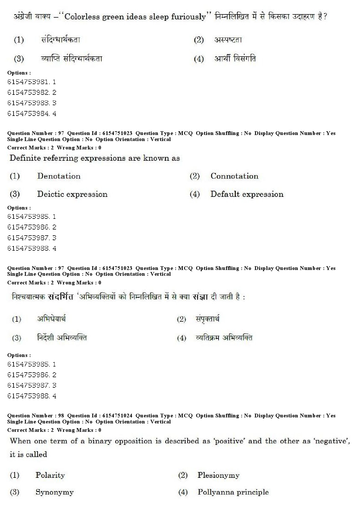 UGC NET Linguistics Question Paper December 2019 93