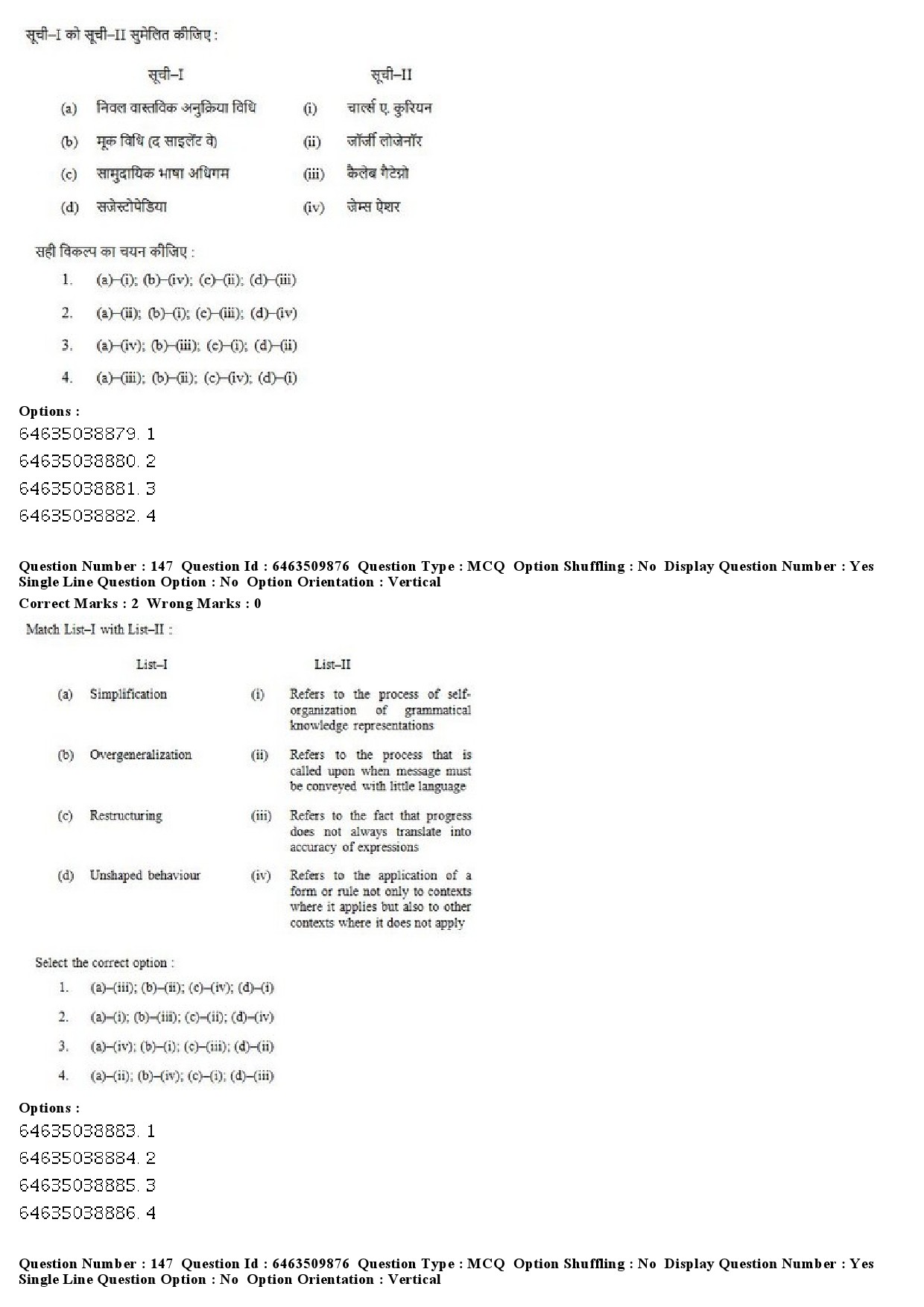 UGC NET Linguistics Question Paper June 2019 108