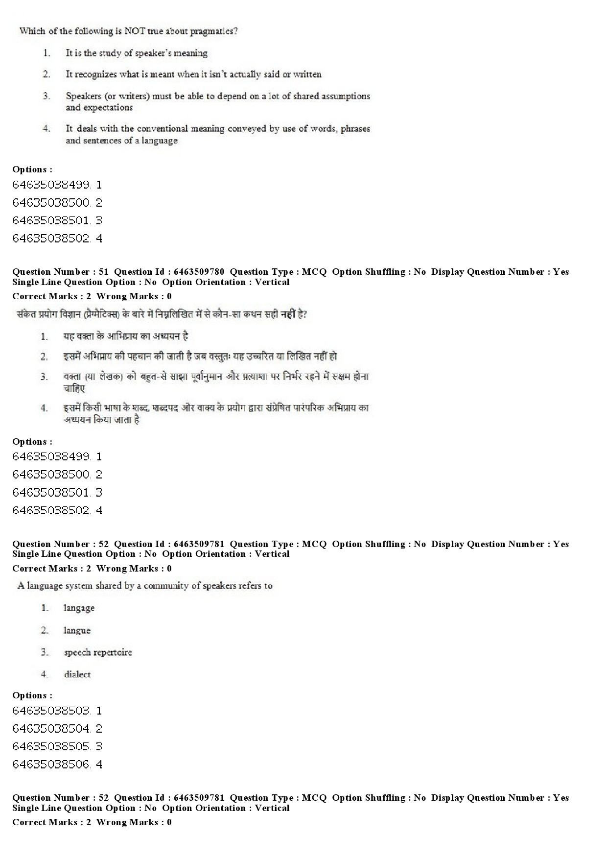 UGC NET Linguistics Question Paper June 2019 34