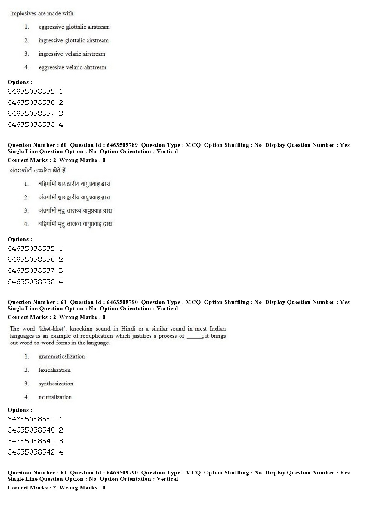 UGC NET Linguistics Question Paper June 2019 40