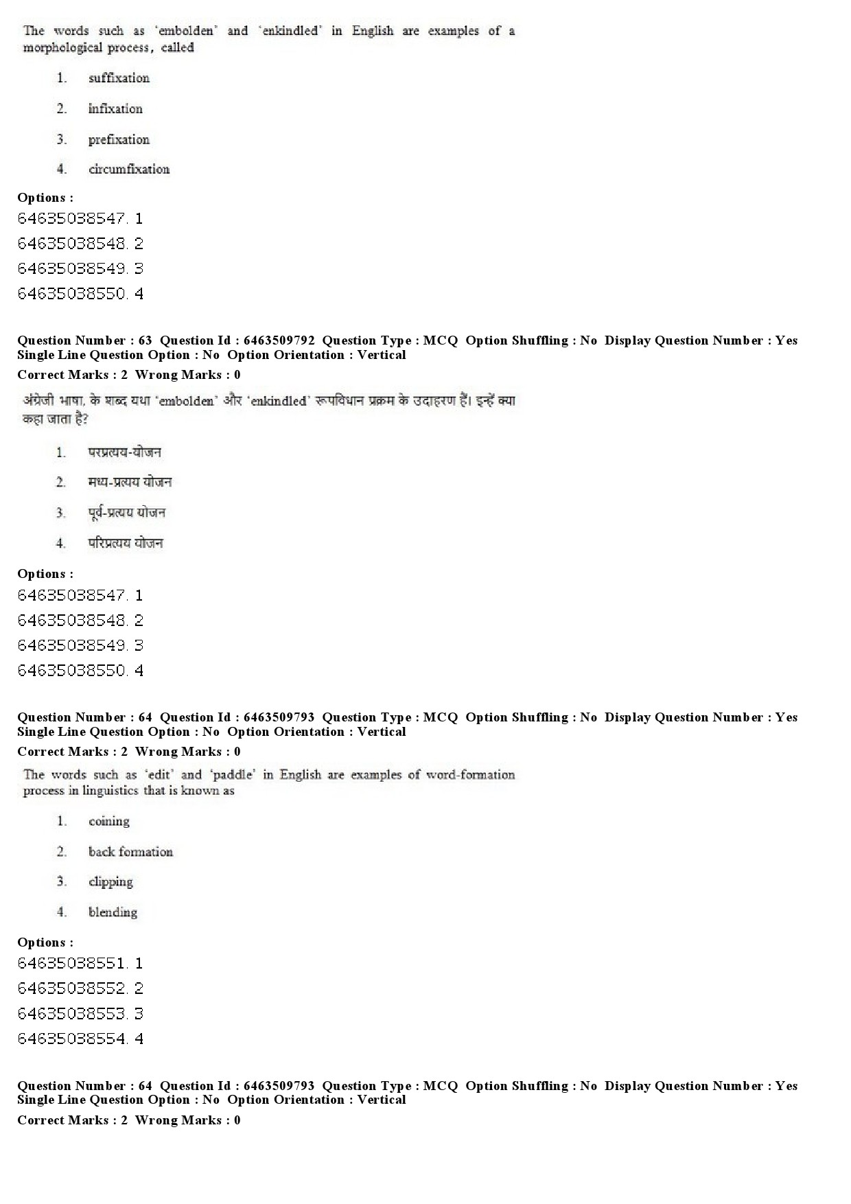 UGC NET Linguistics Question Paper June 2019 42