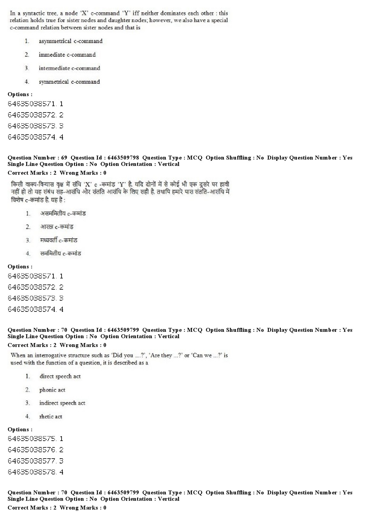 UGC NET Linguistics Question Paper June 2019 46