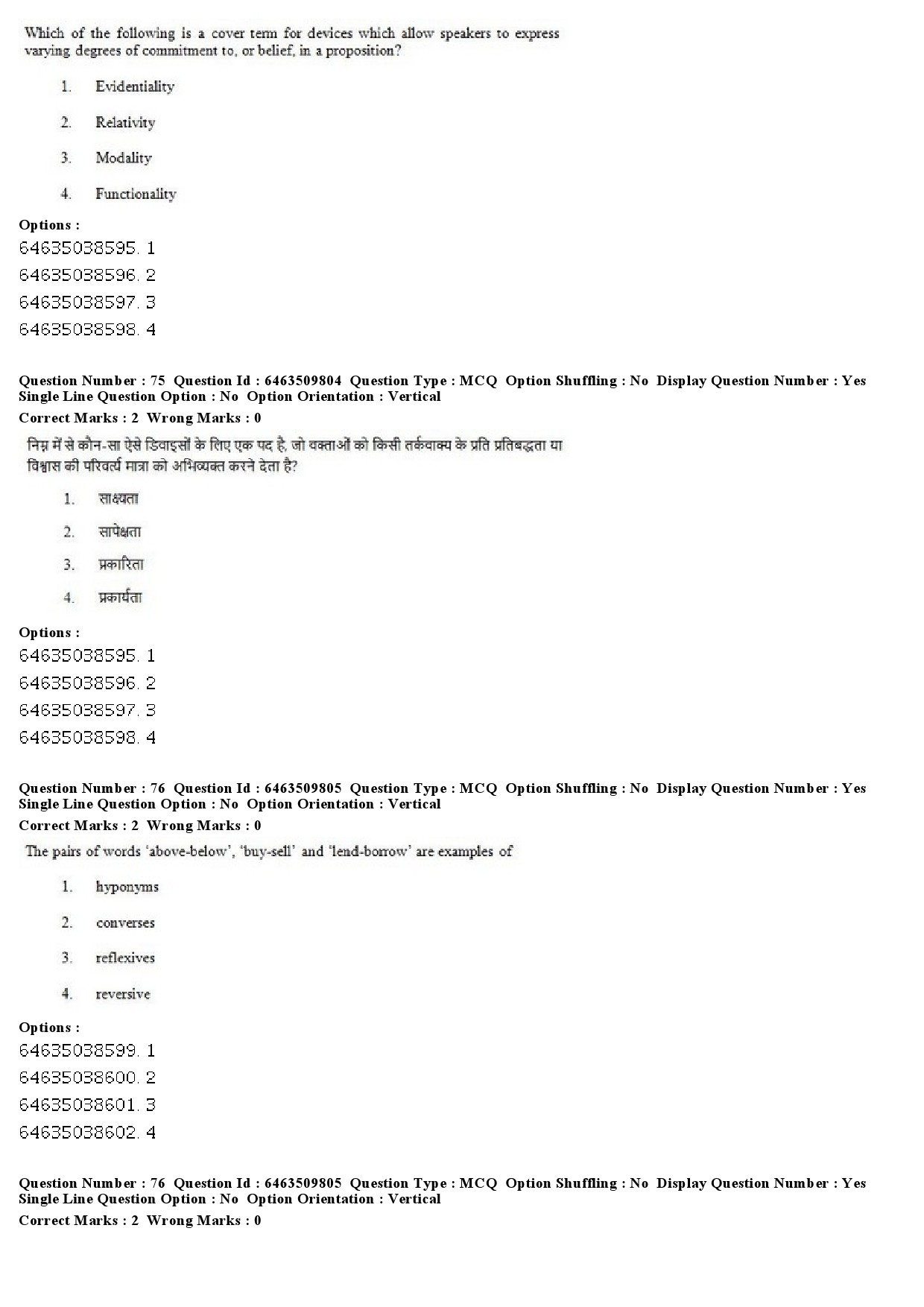 UGC NET Linguistics Question Paper June 2019 50