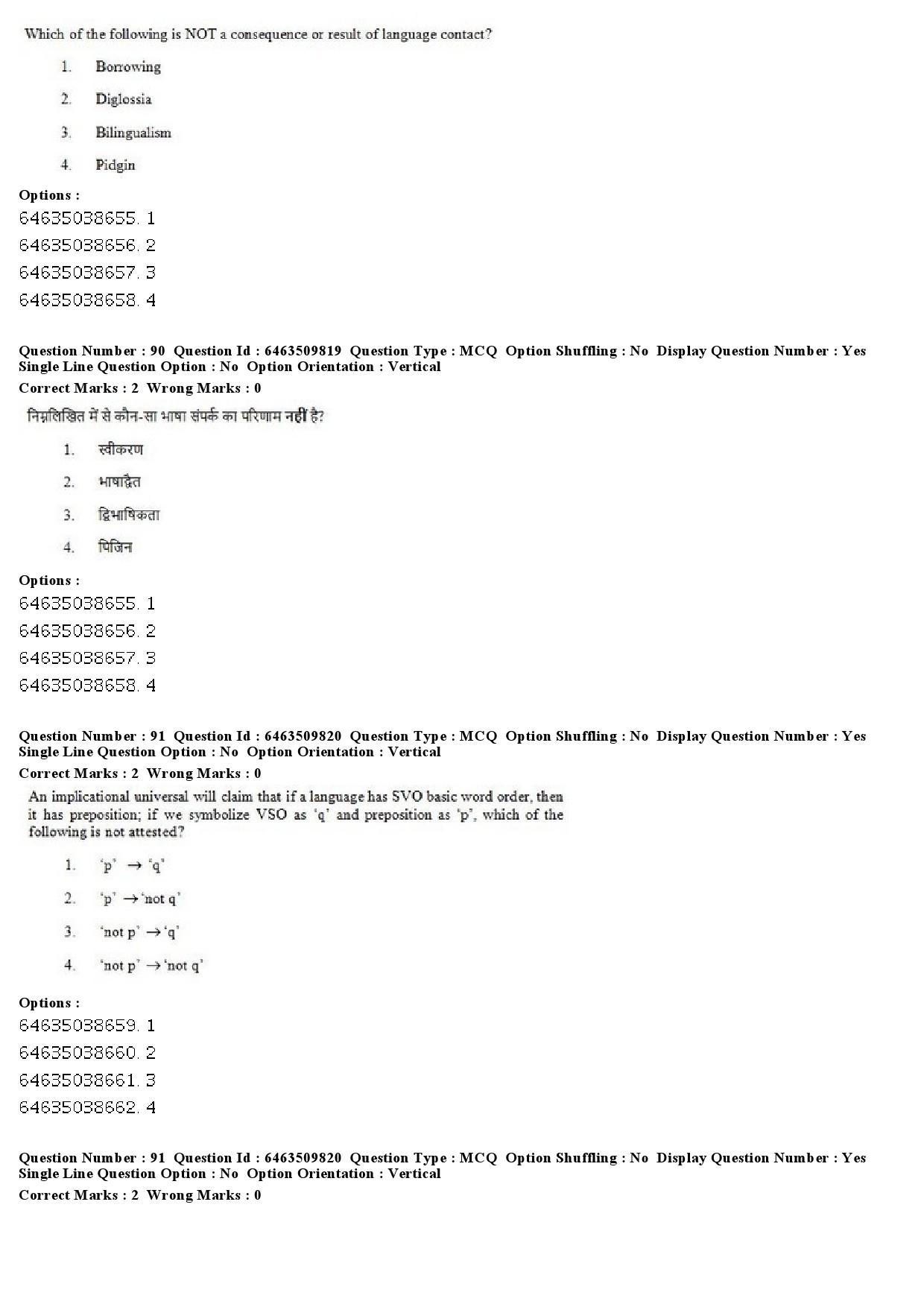 UGC NET Linguistics Question Paper June 2019 60