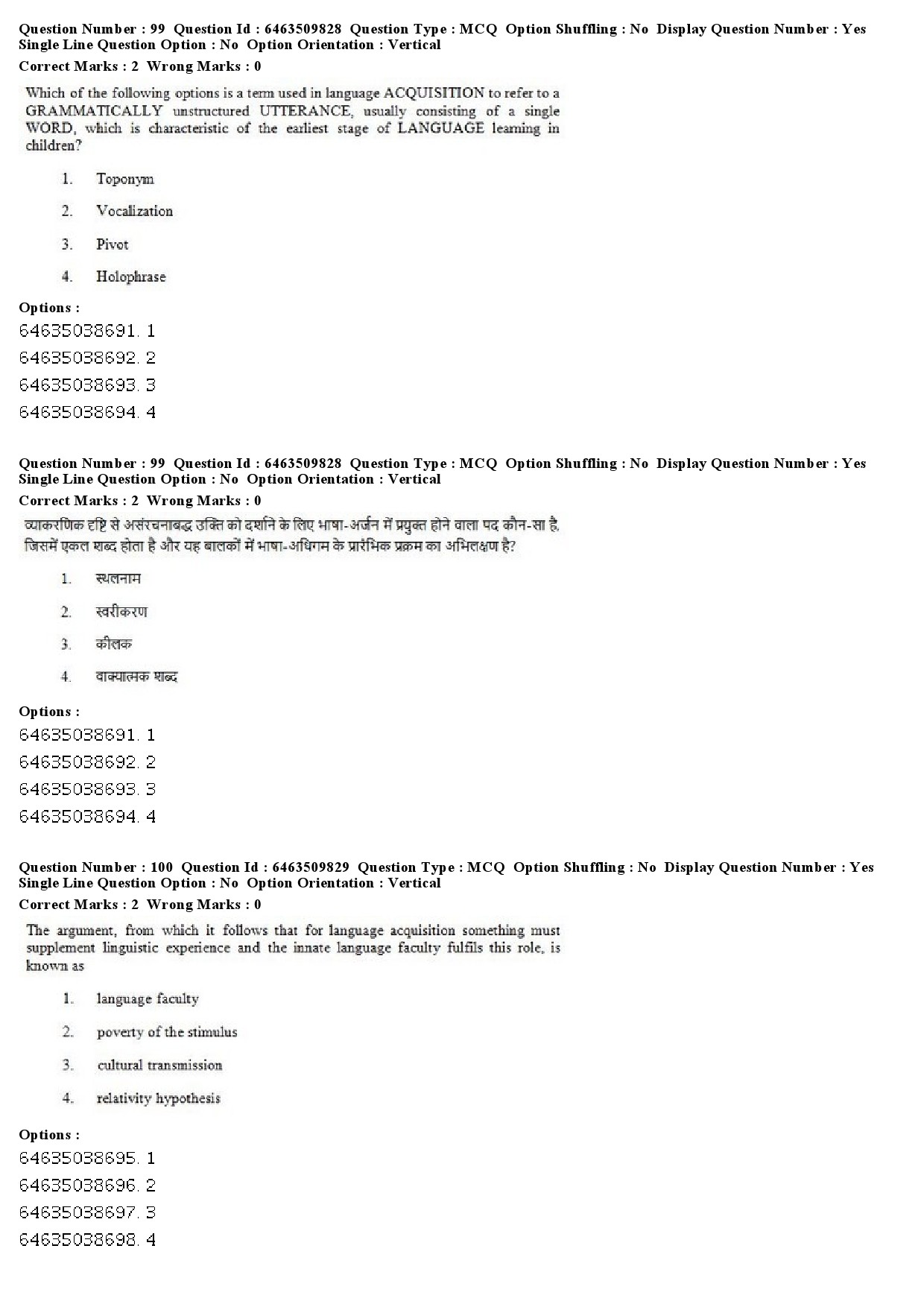 UGC NET Linguistics Question Paper June 2019 66