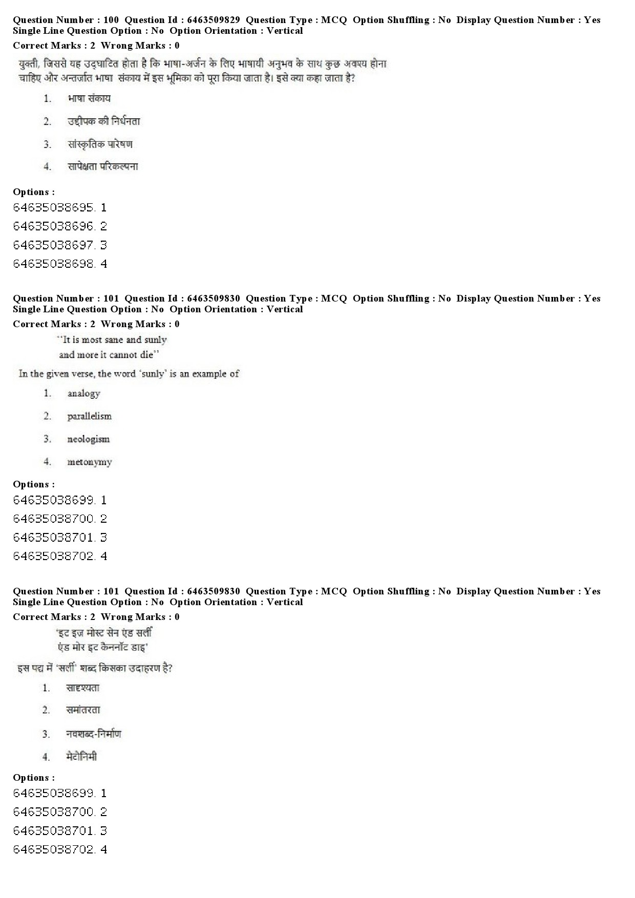 UGC NET Linguistics Question Paper June 2019 67