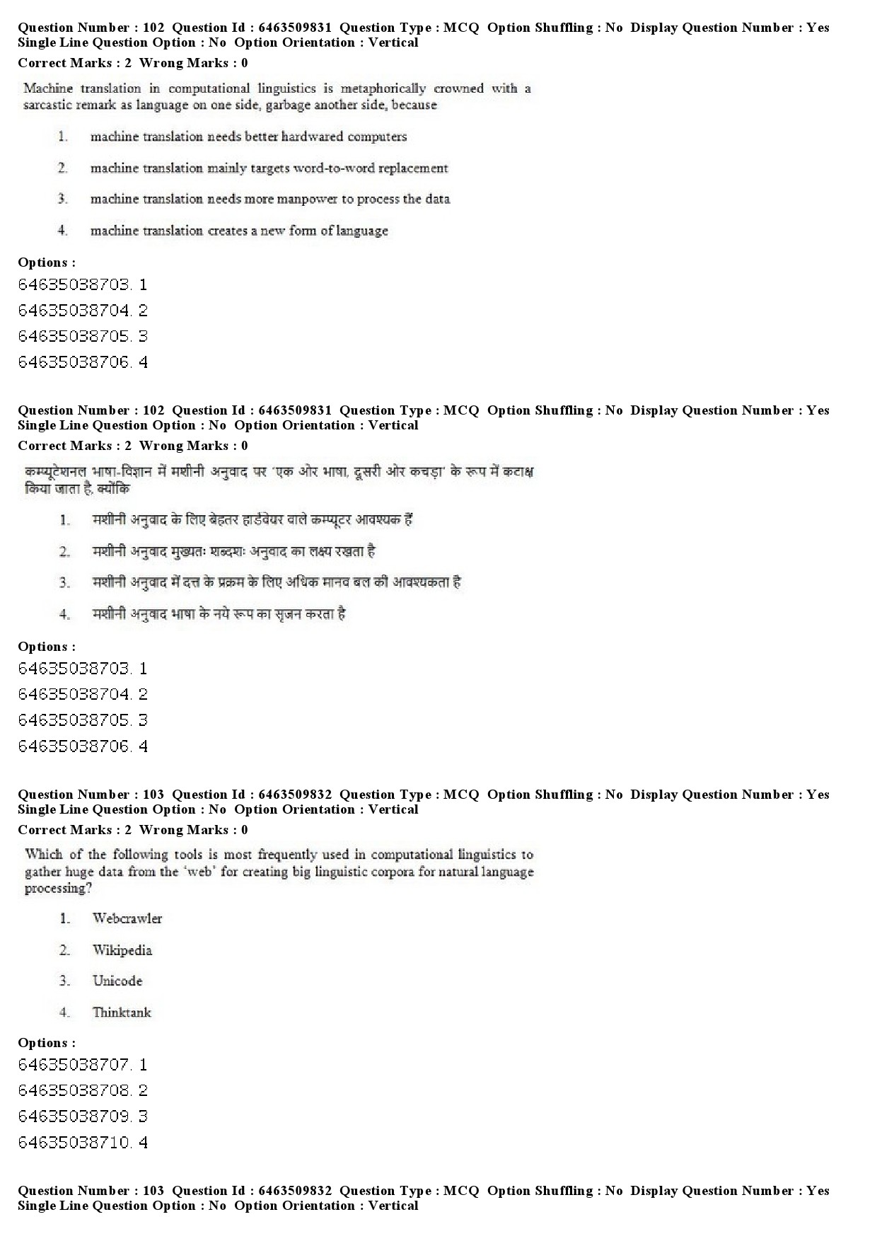 UGC NET Linguistics Question Paper June 2019 68