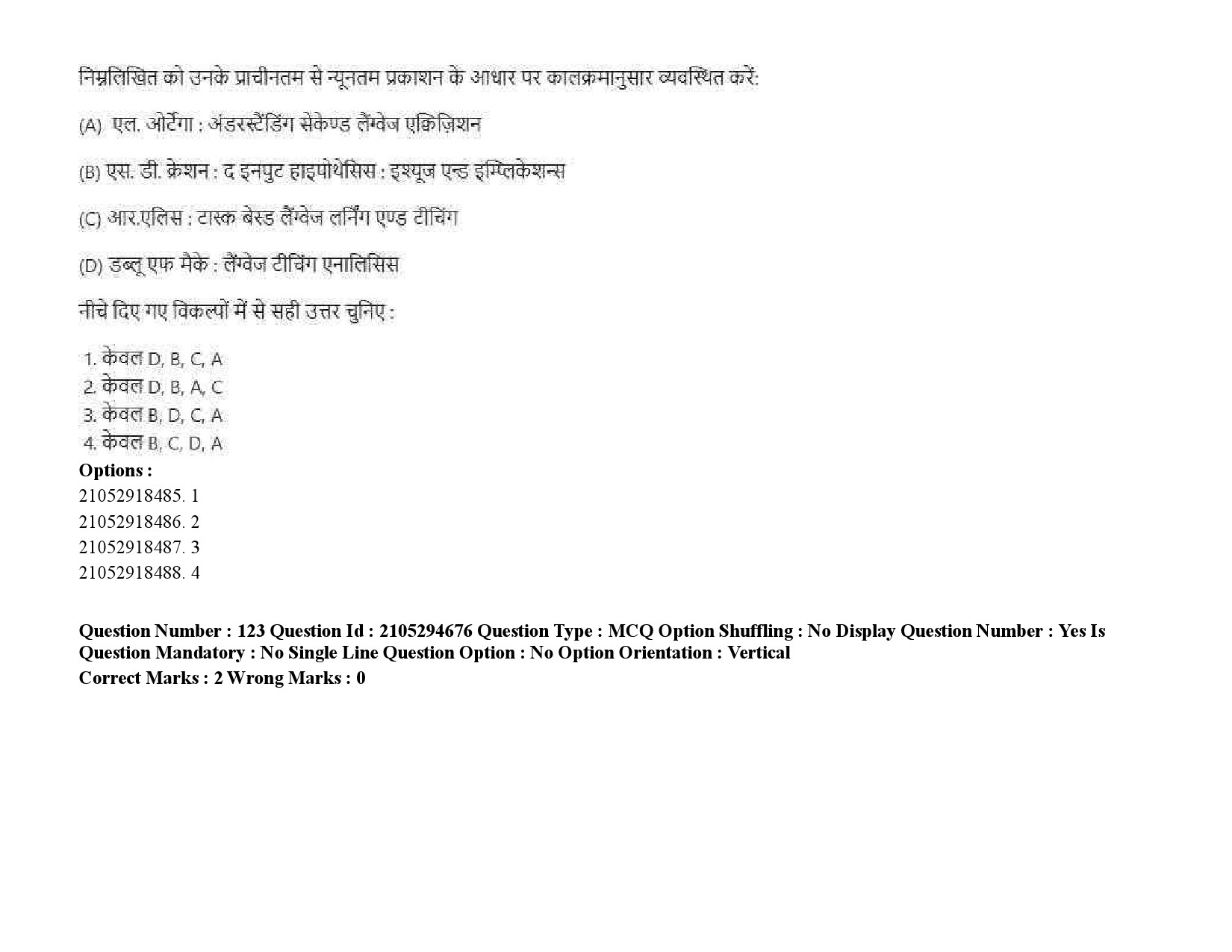 UGC NET Linguistics Question Paper September 2020 184