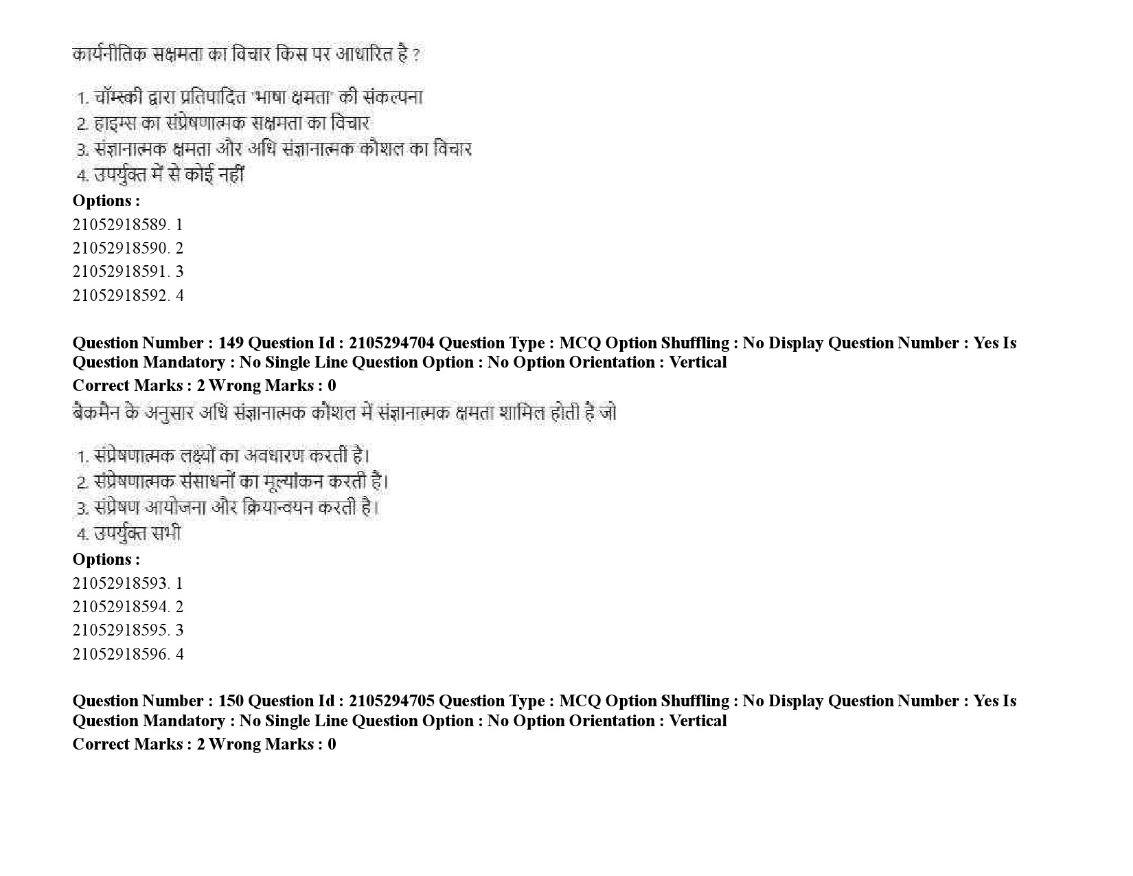 UGC NET Linguistics Question Paper September 2020 234