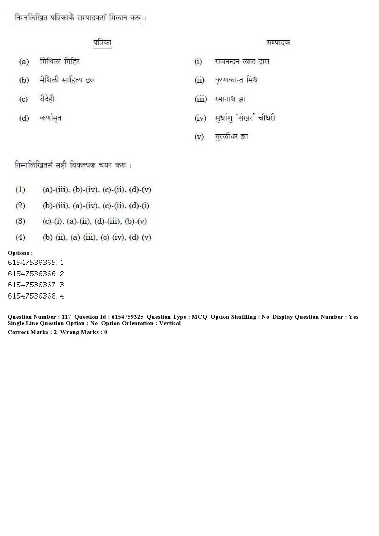 UGC NET Maithili Question Paper December 2019 104