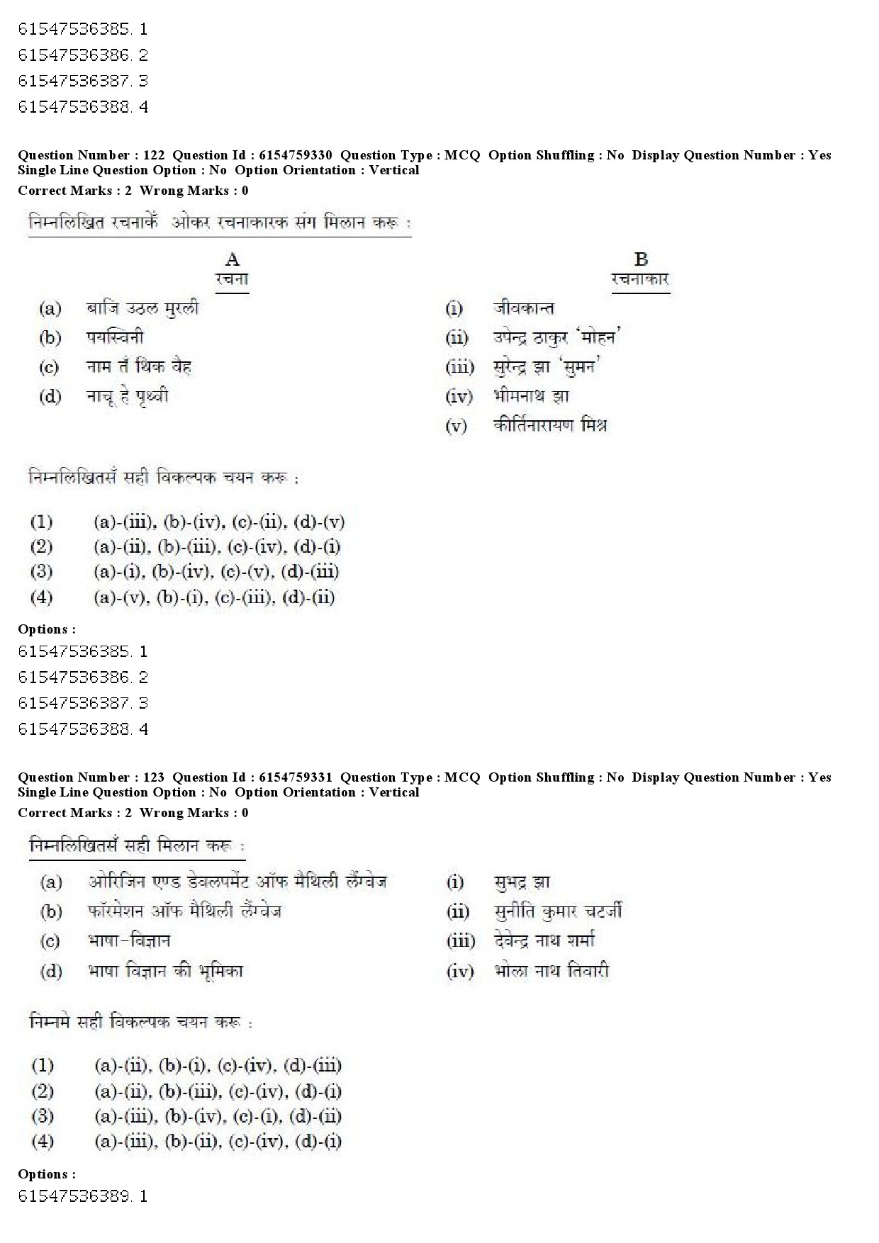 UGC NET Maithili Question Paper December 2019 114